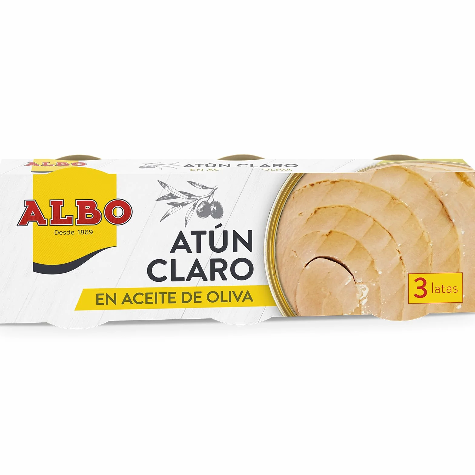 Albo Atún Claro en Aceite de Oliva, 3 x 48g