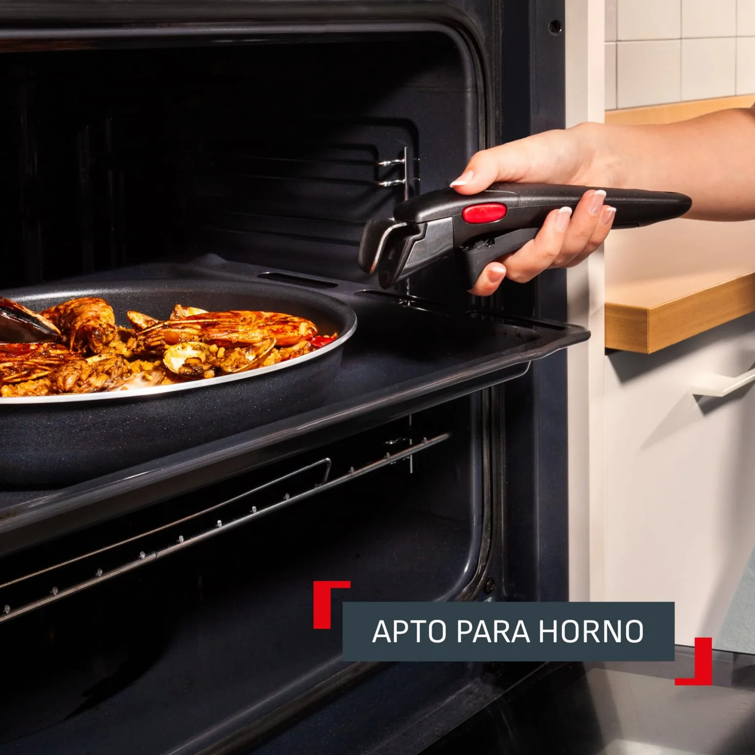 Tefal Ingenio Enjoy Juego de 3 Sartenes 22/24/28 cm Mango extraíble Apto inducción Antiadherentes Titanio Thermo-signal