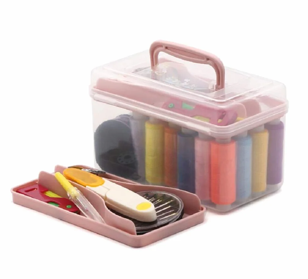 Kit De Costura, Accesorios De Suministros De Costura, Mini Costurero para Bricolaje, Adultos, Principiantes, Emergencias, Viajes, Hogar, con Tijeras, Hilo, Aguja (15 * 9.2 * 8Cm)