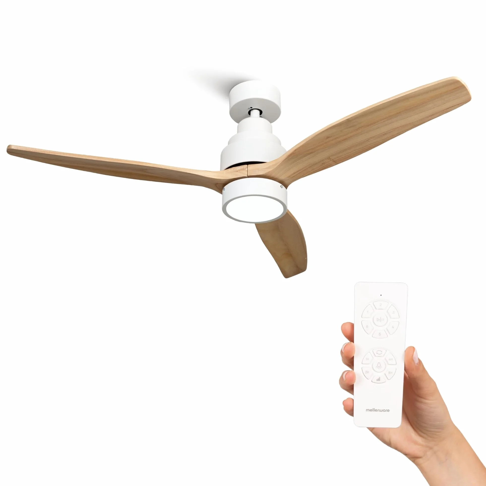 Ventilador de Techo Mellerware Brizy Bright 30W 6 Velocidades Ultra Silencioso 132cm LED Mando a Distancia
