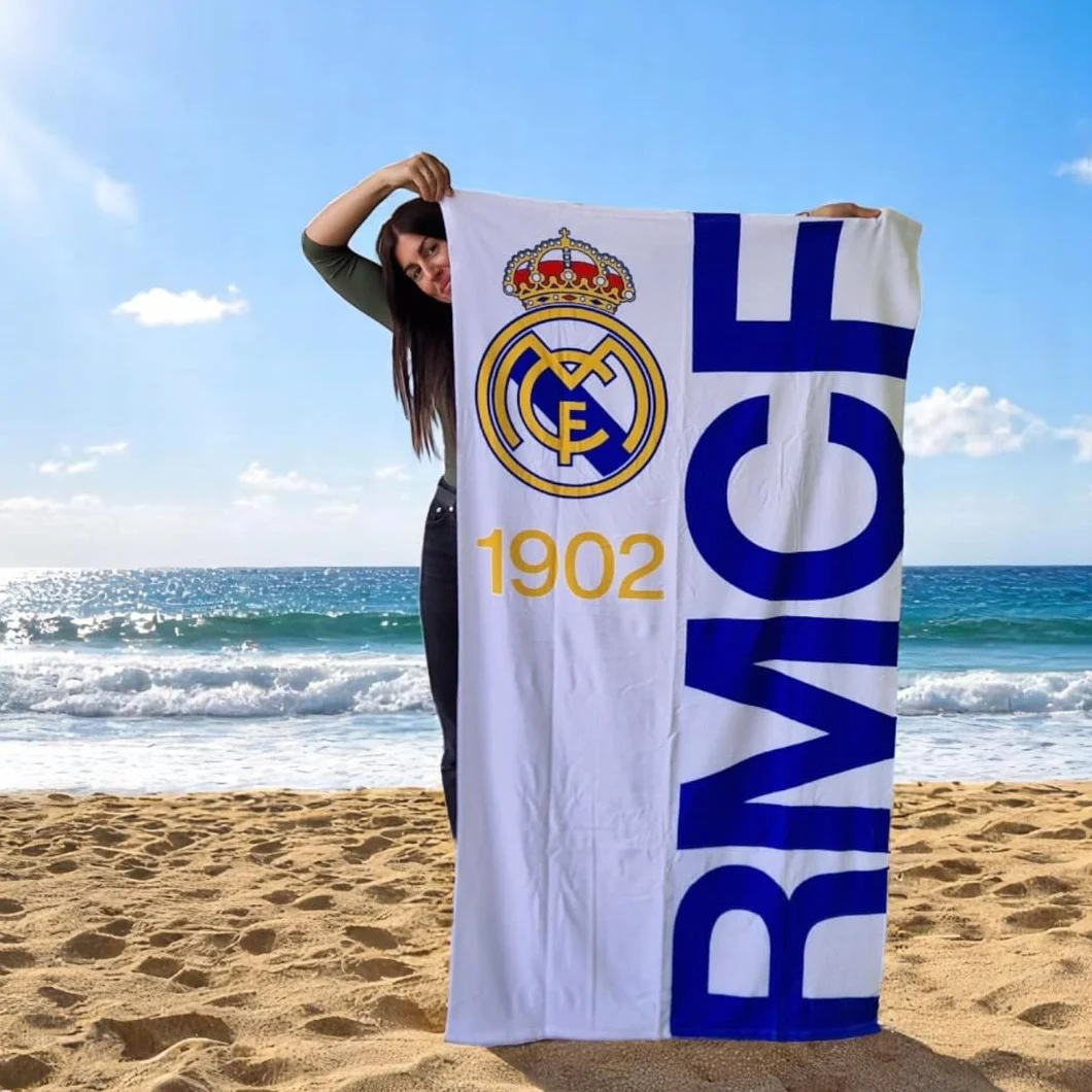 Toalla Real Madrid de Microfibra 170x90 cm 240 gsm 100% Poliéster