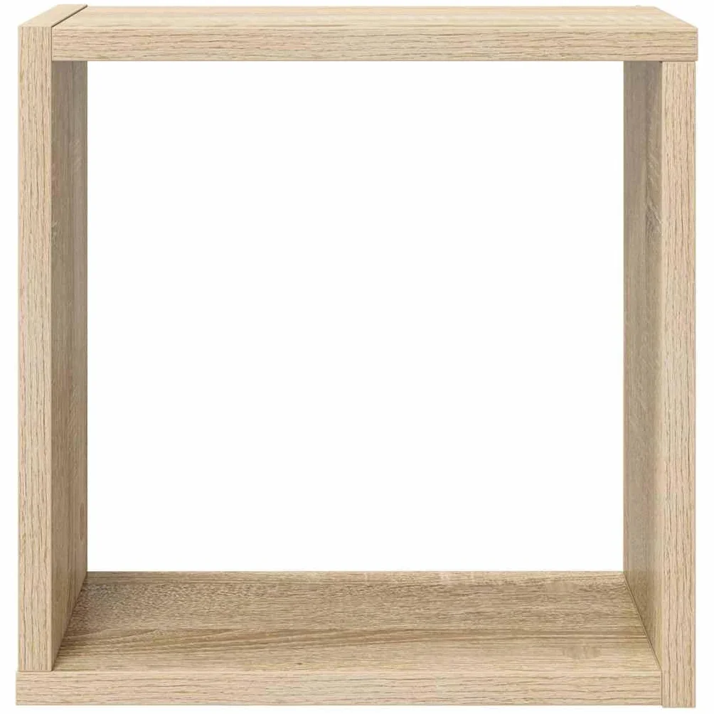 Estantes Cubo de Pared Roble Sonoma 30x15x30 cm 4 Unidades Marrón