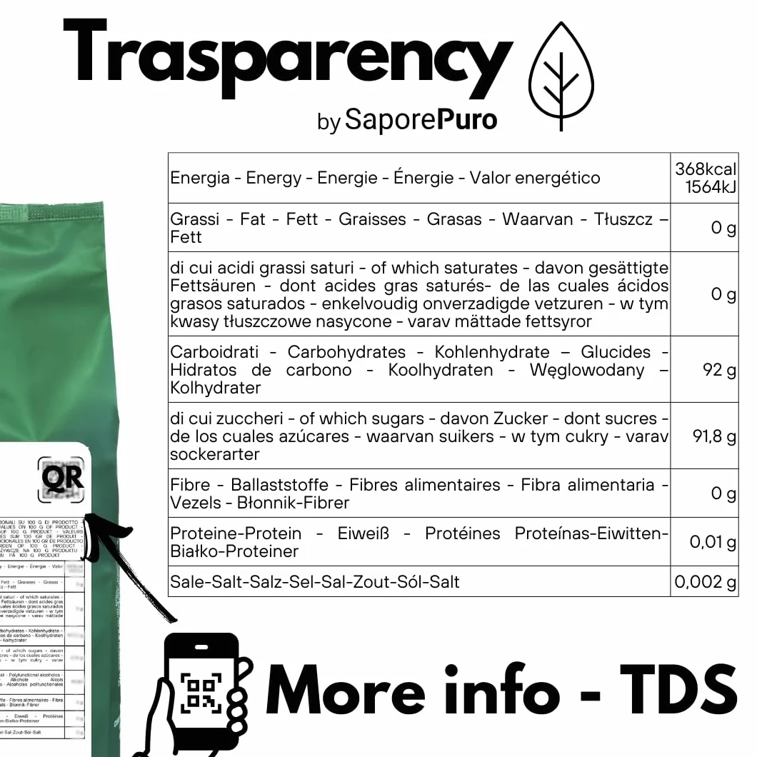 SaporePuro DEXTROSA en polvo 1 kg para helados y sorbetes