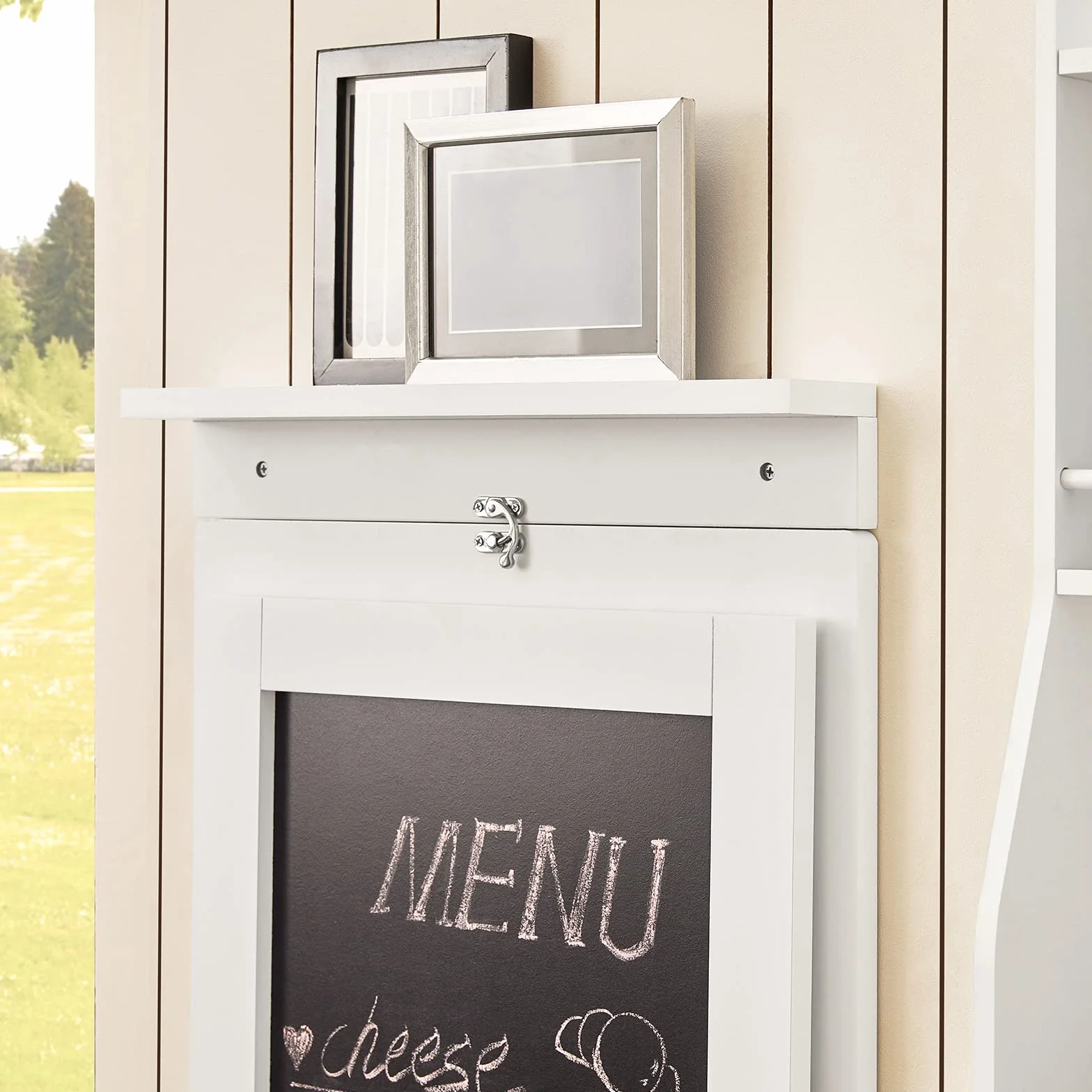 SoBuy Mesa Plegable Murale con Hoja Abatible Extensible 50x75x76cm Blanco