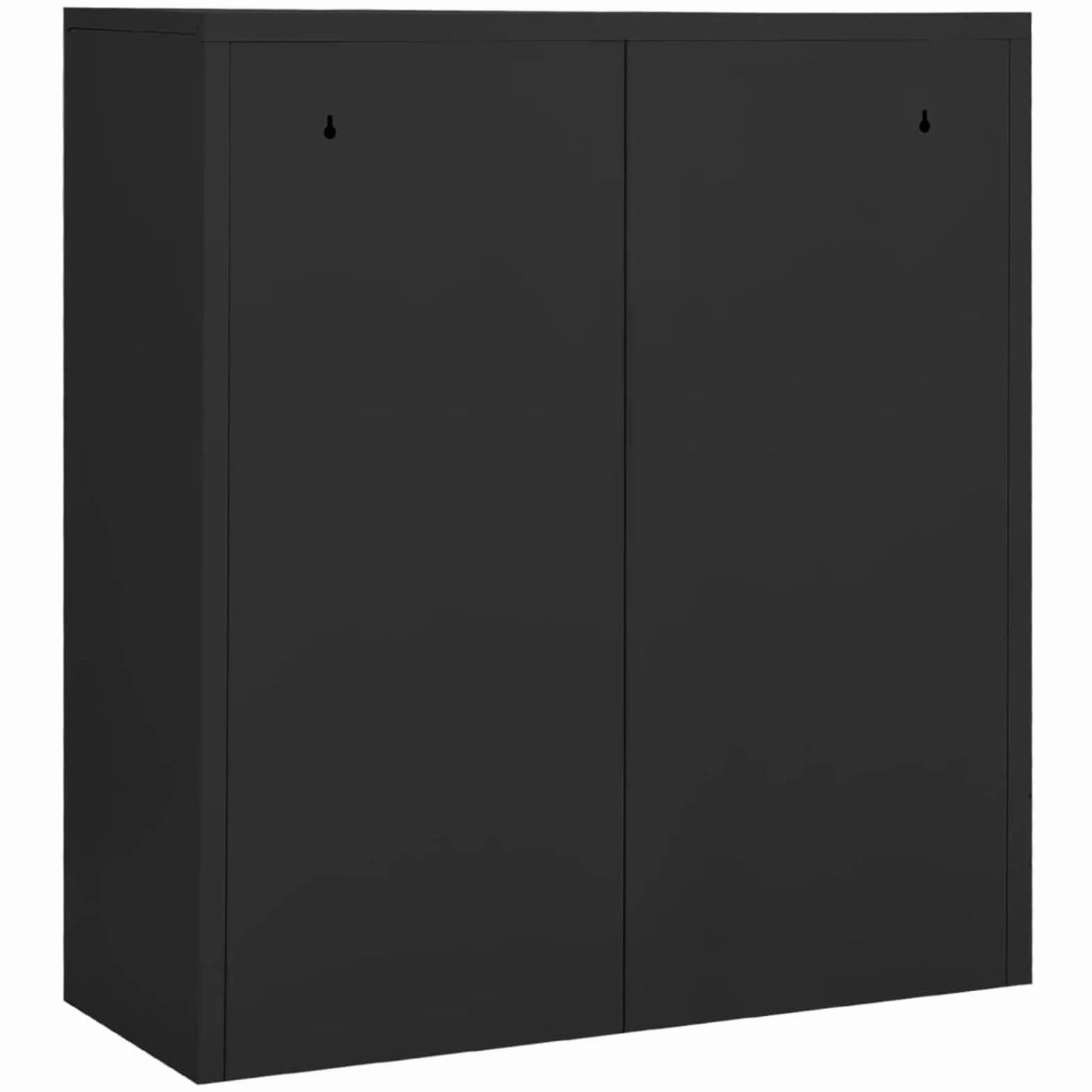 Homgoday Archivador de acero antracita 90 x 40 x 102 cm con taquilla y 3 cajones – Oficina orden Model336408