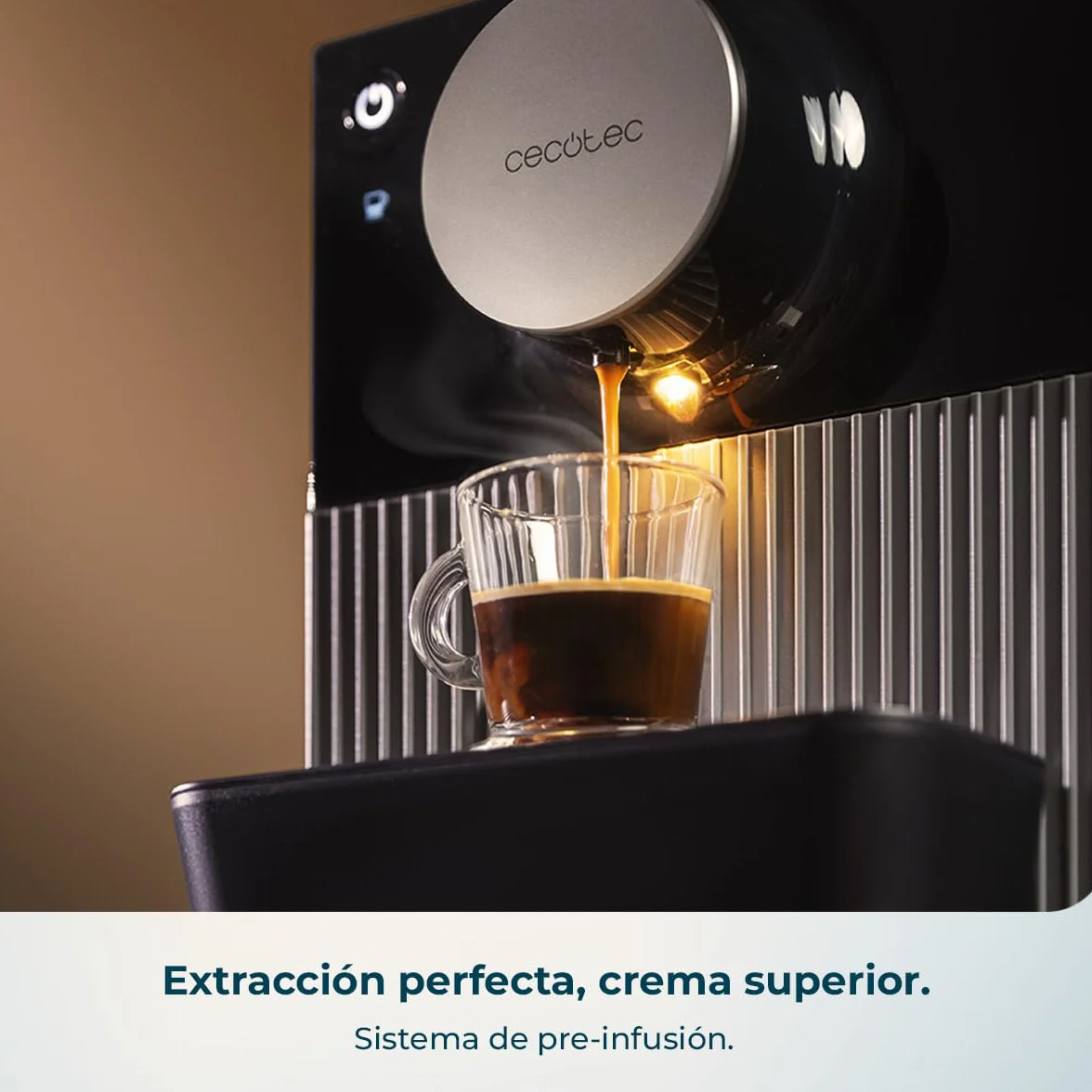 Cecotec Cafetera Superautomática Compacta Cremmaet Cube Red 1350W 19 Bares Termoblock