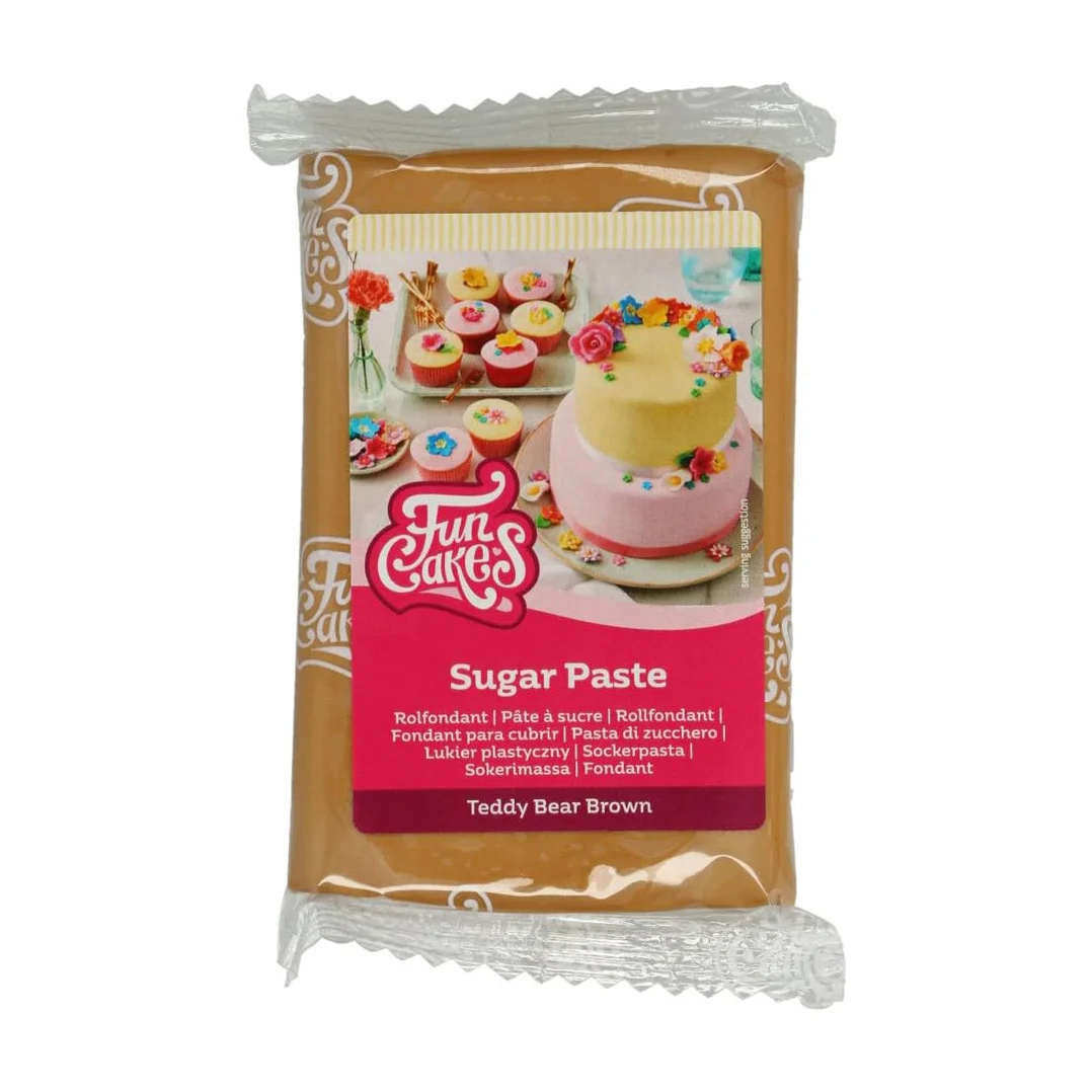 FunCakes Pasta de Azúcar Marrón Teddy Bear 250 g