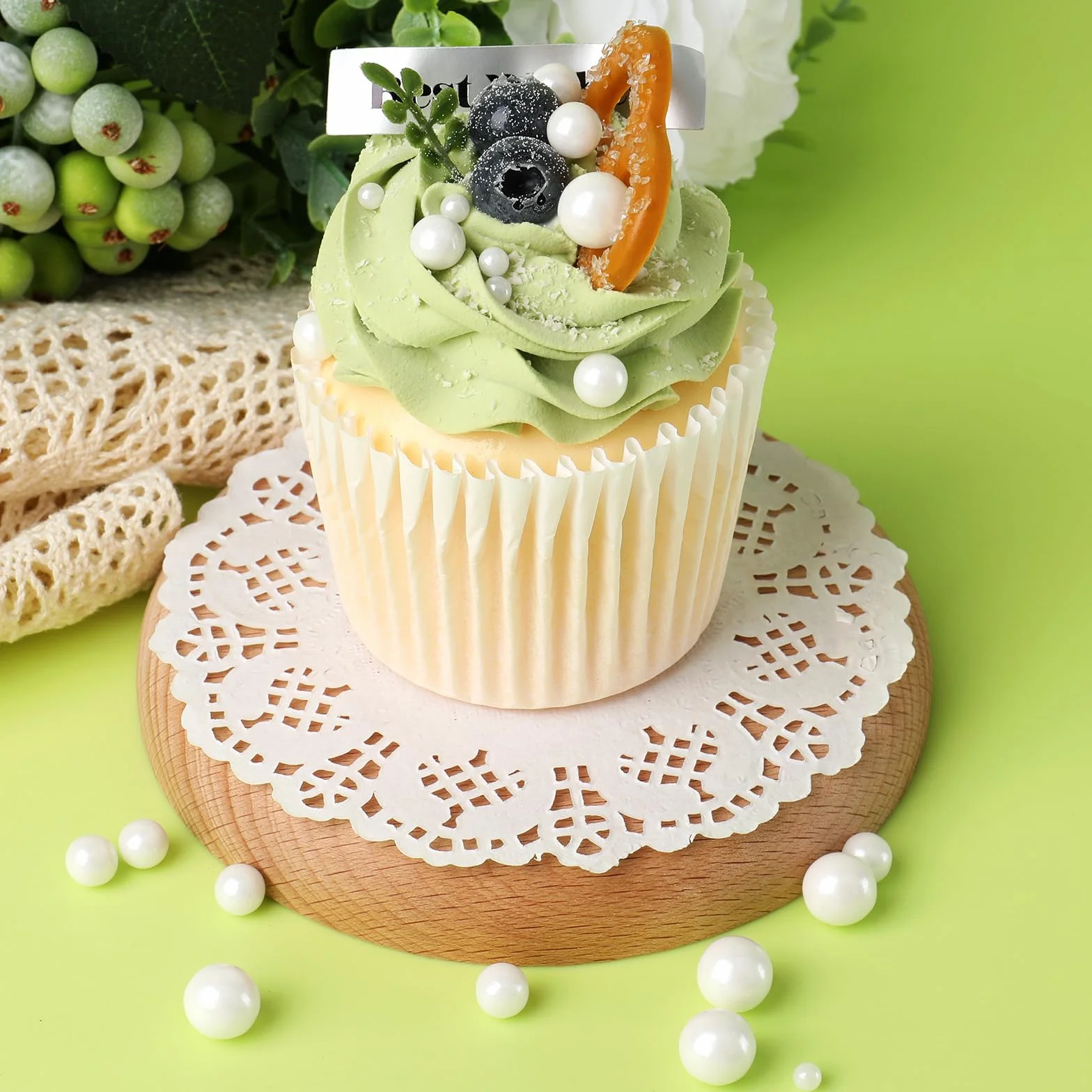 Perlas Blancas de Azúcar Comestibles 130g Sprinkles Decoración Pasteles Cupcakes Galletas
