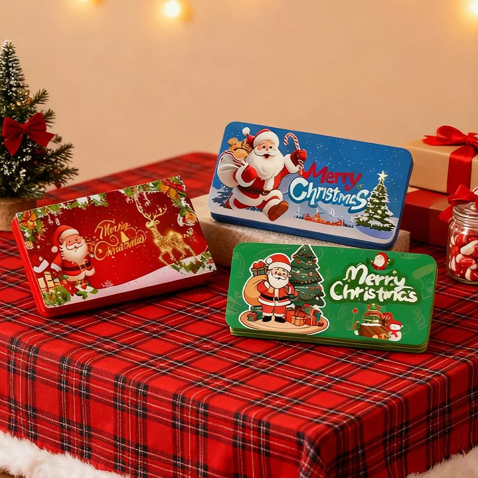 3 unidades de regalos de dinero de Navidad, dinero de Navidad con 10 compartimentos, regalo de dinero, tarjetas de Navidad, soporte para dinero en efectivo, adecuado para familiares y amigos