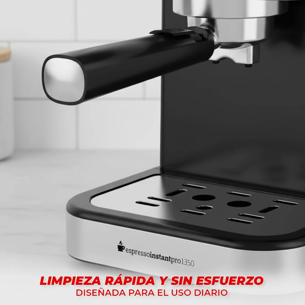 SOGO Máquina de Café Espresso 20 Bar con Pantalla Digital y Vaporizador de Leche – Cafetera para Café Molido y Cápsulas – Cafetera con Espuma Cremosa y Calentamiento Rápido – Limpieza Fácil