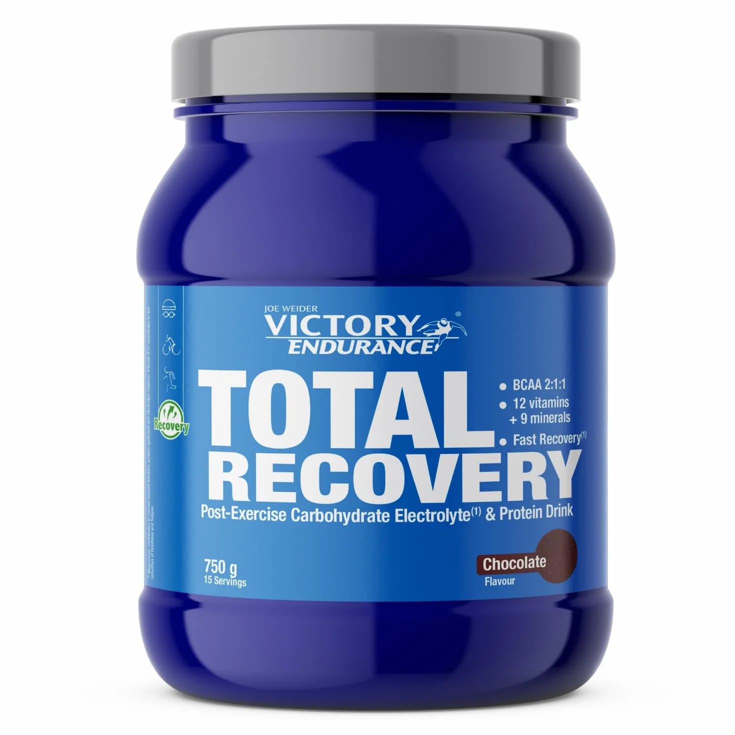 VICTORY ENDURANCE Total Recovery 750g Summer berries - Preparado Bebida Post-Entreno Carbohidratos Electrolitos Proteínas BCAA 2:1:1