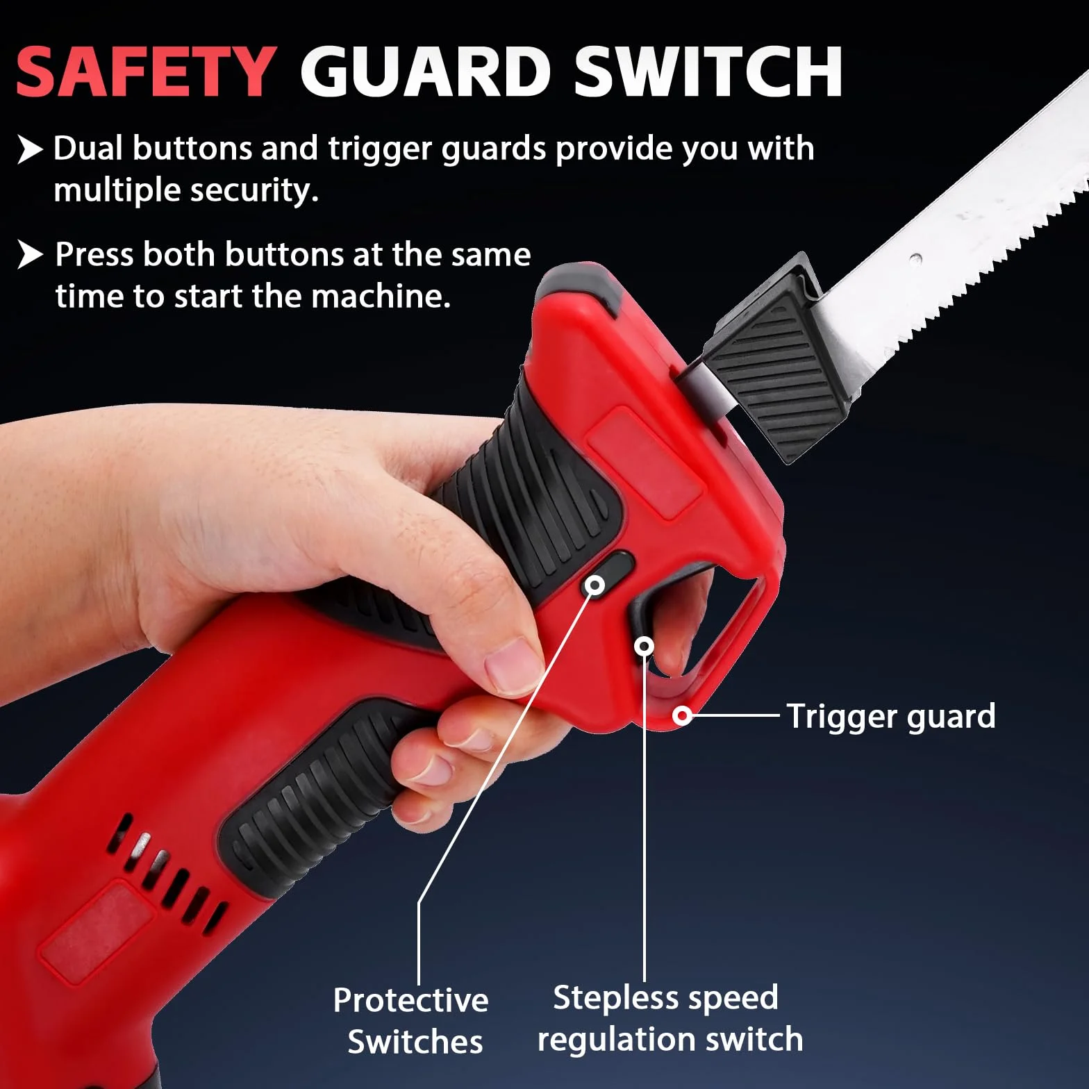 YUCHENGTECH Cuchillo de Filete Eléctrico para Pescado Cuchillo de Filete Inalámbrico con 4 Hojas, 2 Paquetes de Baterías Recargables y Estuche de Almacenamiento para Pescar, Filetear, al Aire Libre