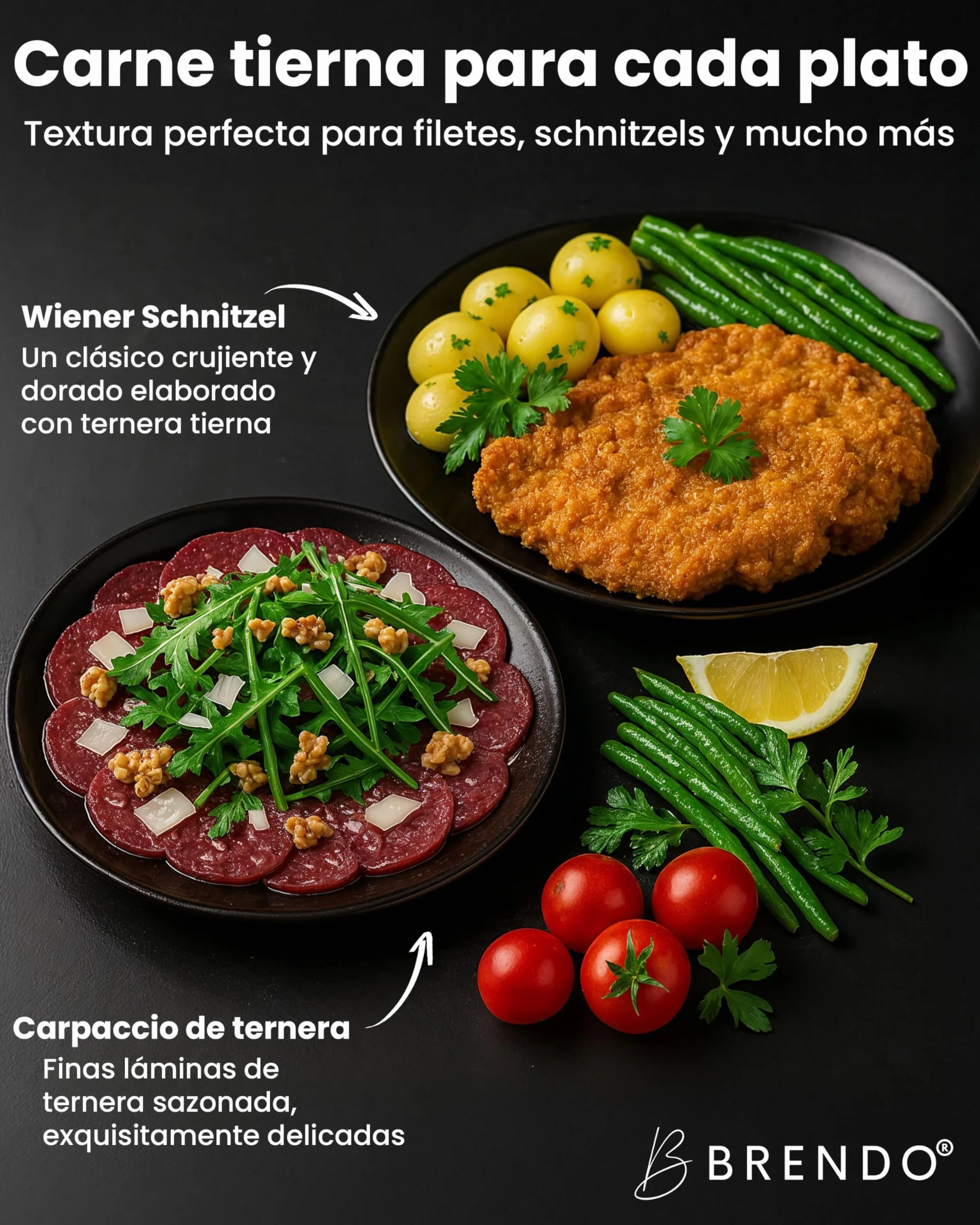 Mazo para filetes de acero inoxidable doble cara Brendo