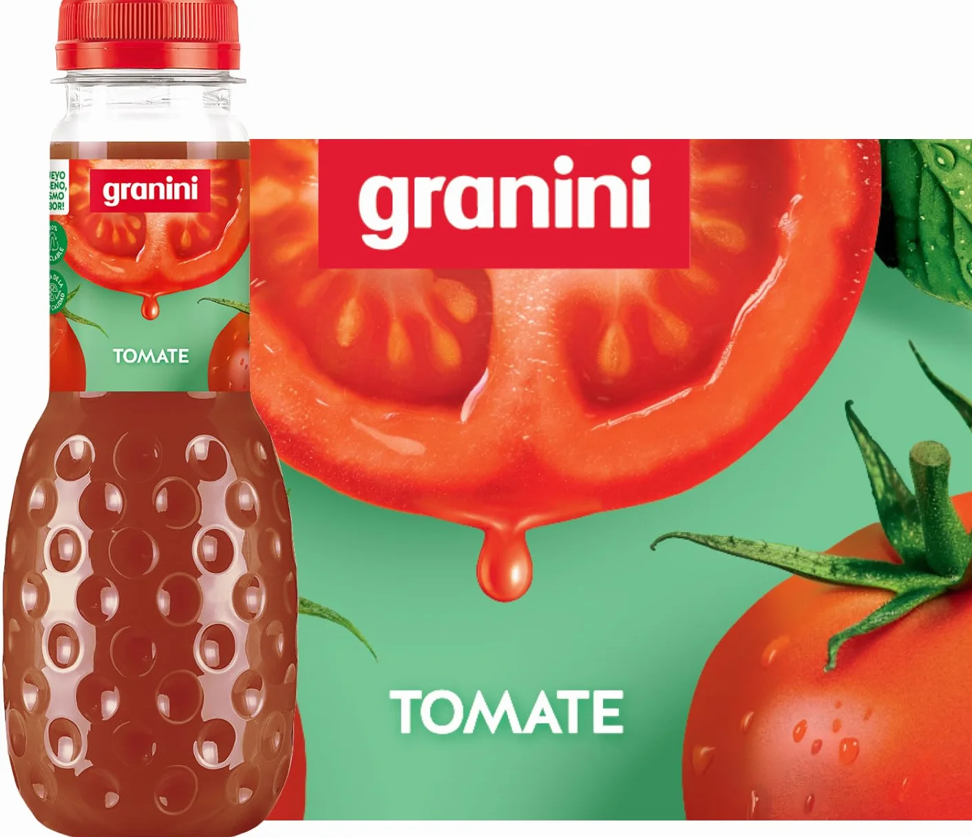 Granini Zumo de Tomate 100% Sin Azúcares Añadidos Pack 12 x 330 ml