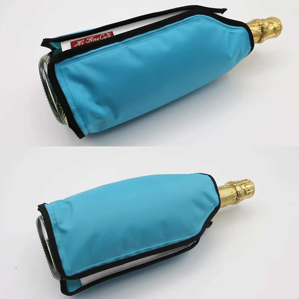 Enfriador De Vino De Gel, Funda Para Congelador, Vodka, Tequila, Enfriador De Portador (azul claro)