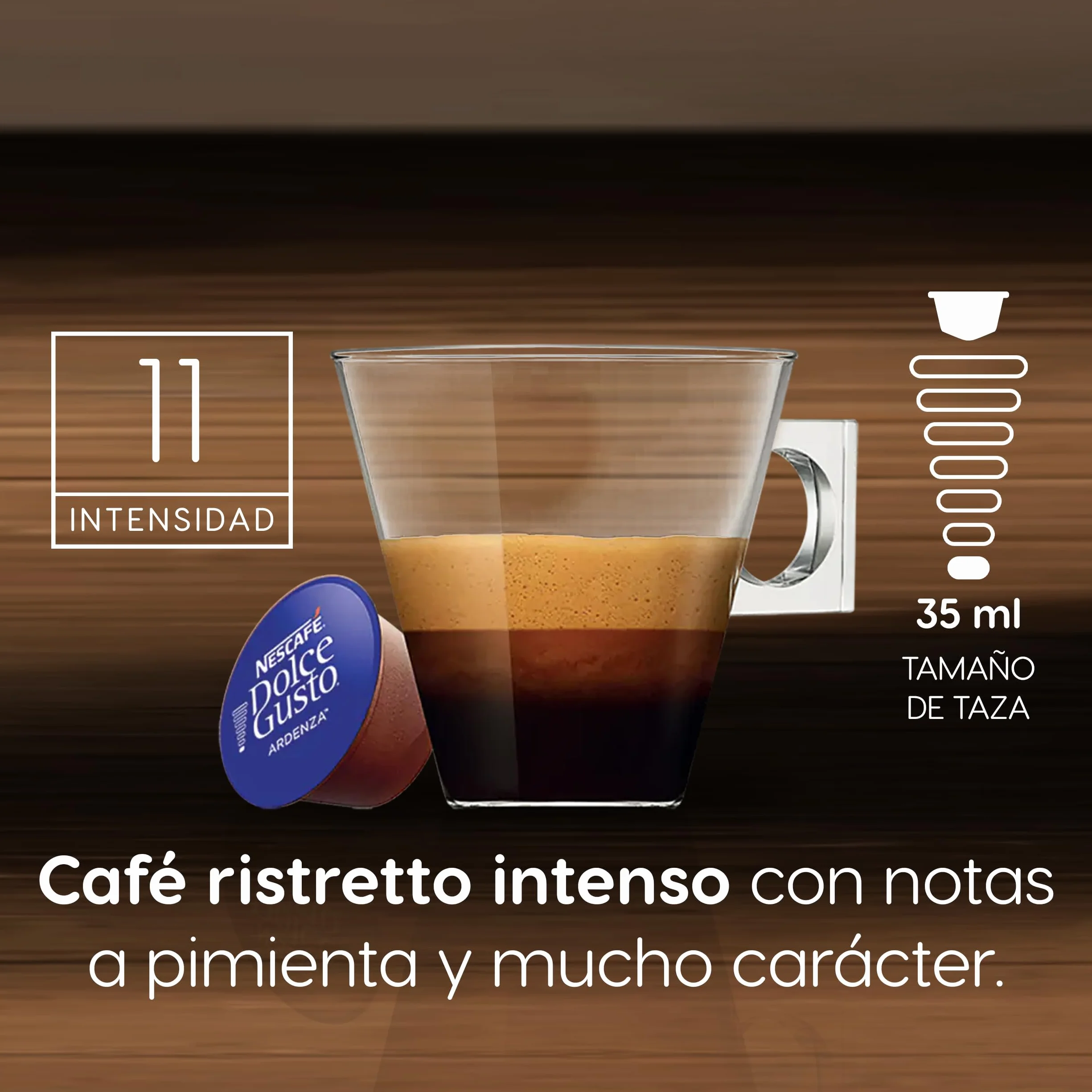 NESCAFÉ Dolce Gusto Espresso Ristretto Ardenza Cápsulas de Café, 90 Cápsulas, Intensidad 11, Café arábica