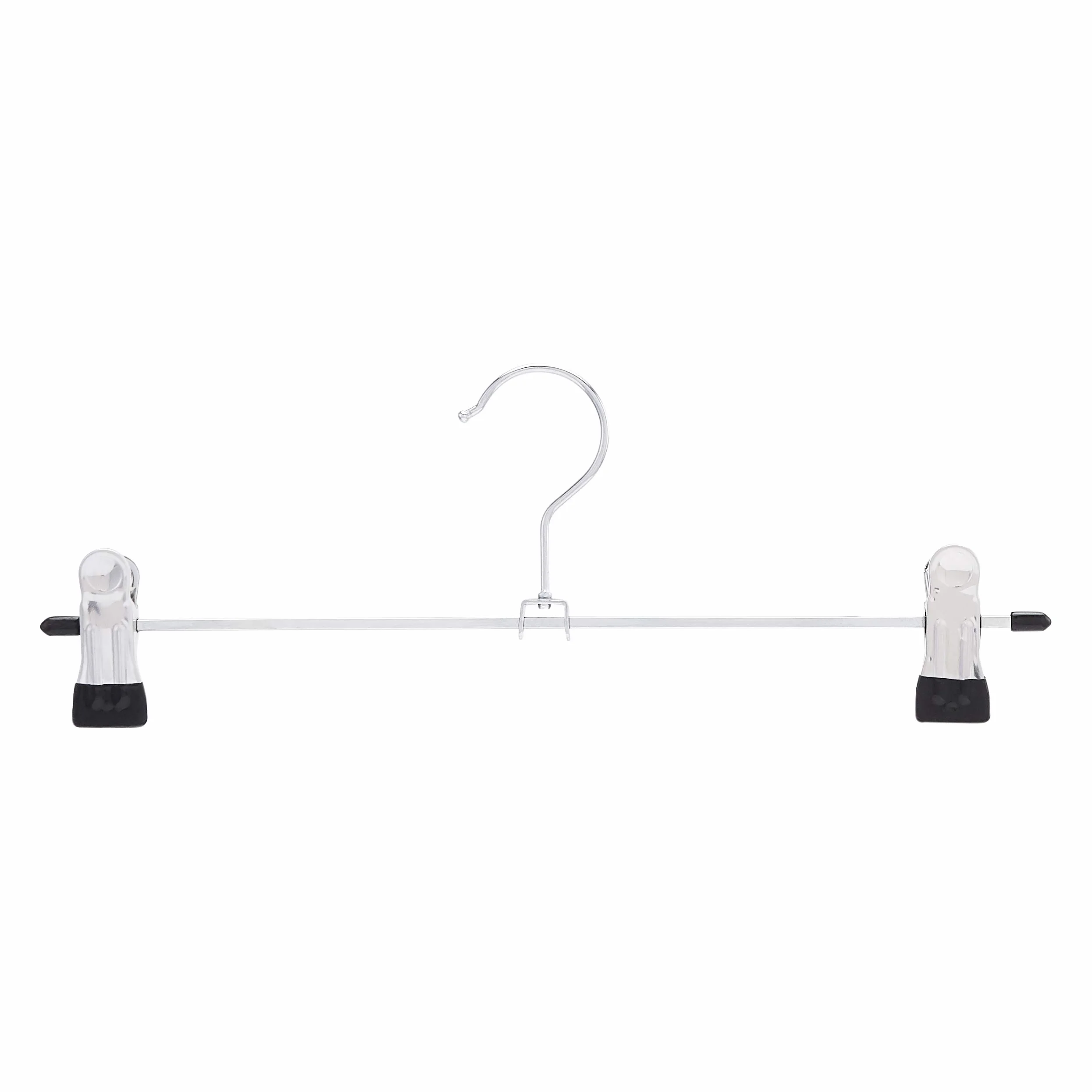 Amazon Basics Perchas de metal con clips para pantalones y faldas, Paquete de 20, Cromado