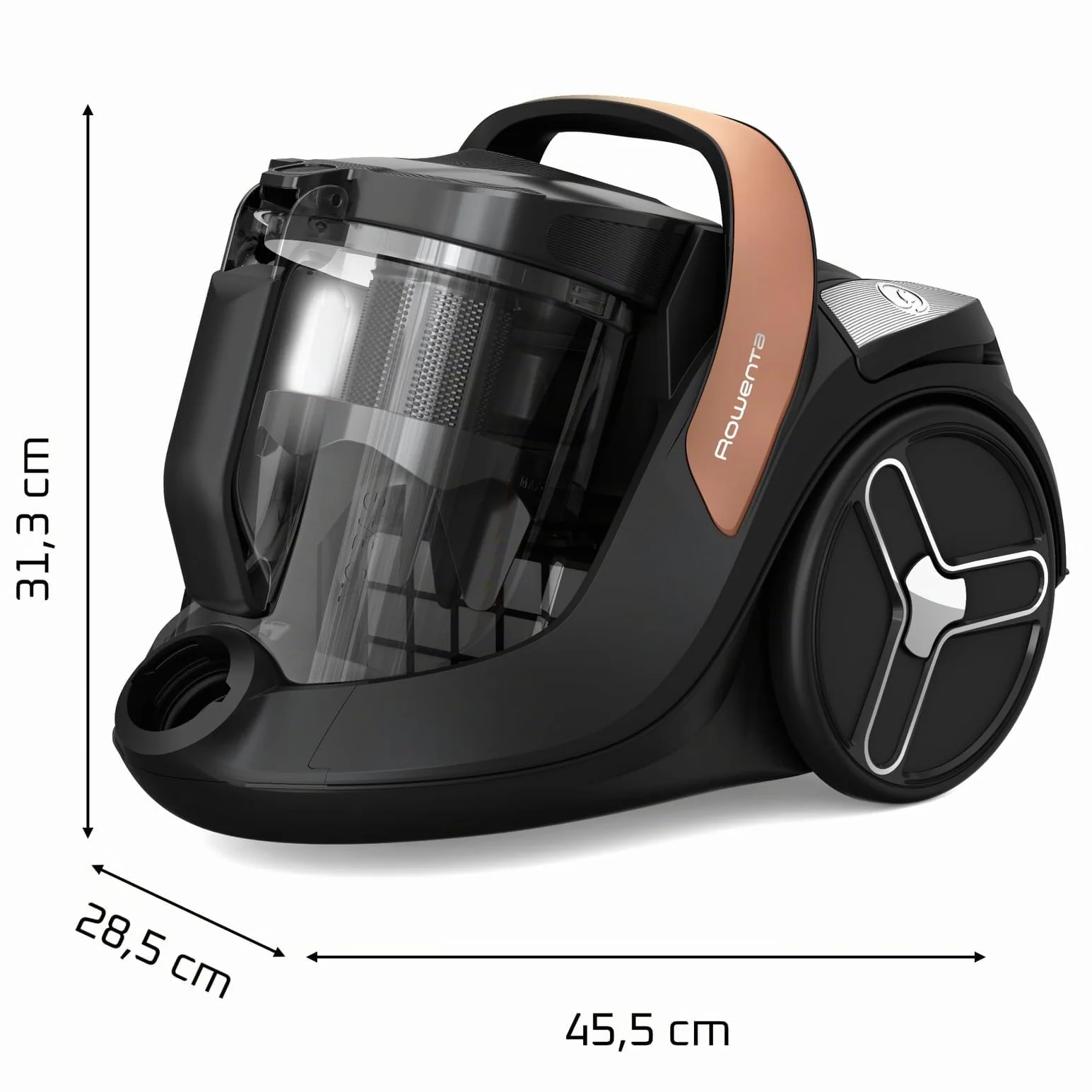 Rowenta RO7C30EA Green Force Cyclonic Effitech Aspiradora sin bolsa, modelo para parqué, eficiencia energética