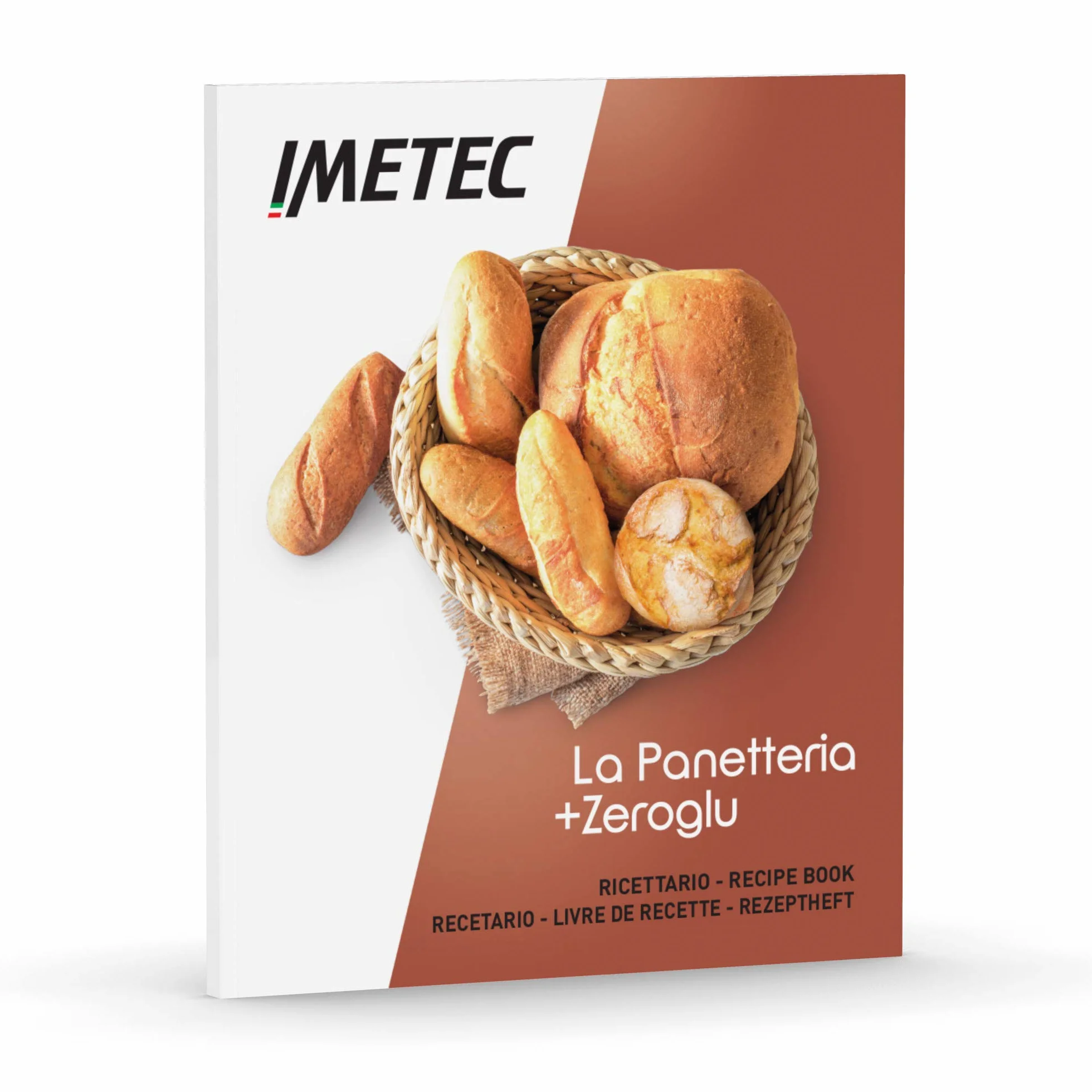 Imetec Panificadora La Panetteria+Zeroglu, 20 programas para pan, chapatas, panecillos, dulces con harinas naturales y sin gluten, 2 palas de amasado, temperatura controlada de fermentado, recetario