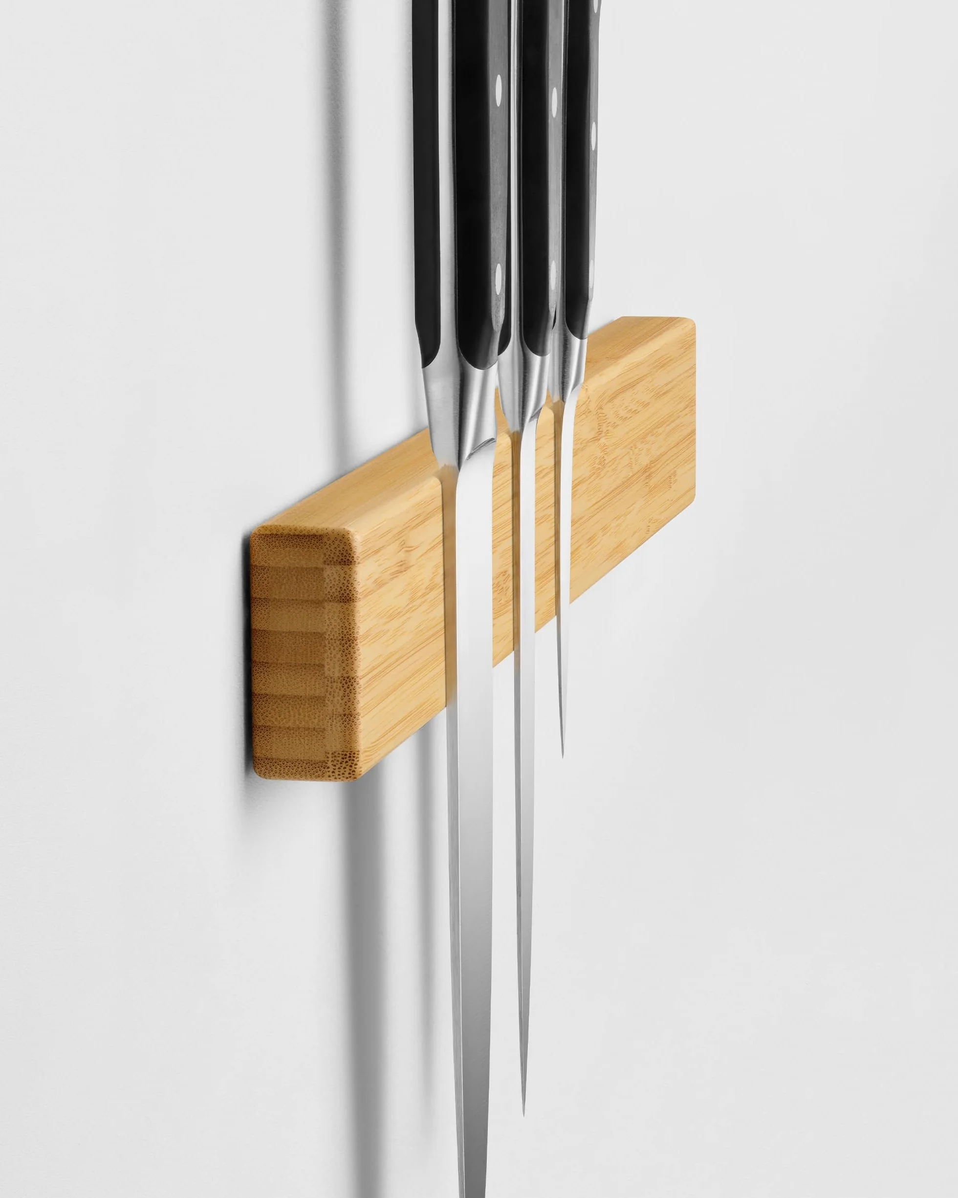 Soporte Magnético para Cuchillos de Pared, Barra Imán de Cocina en Bambú 30 cm