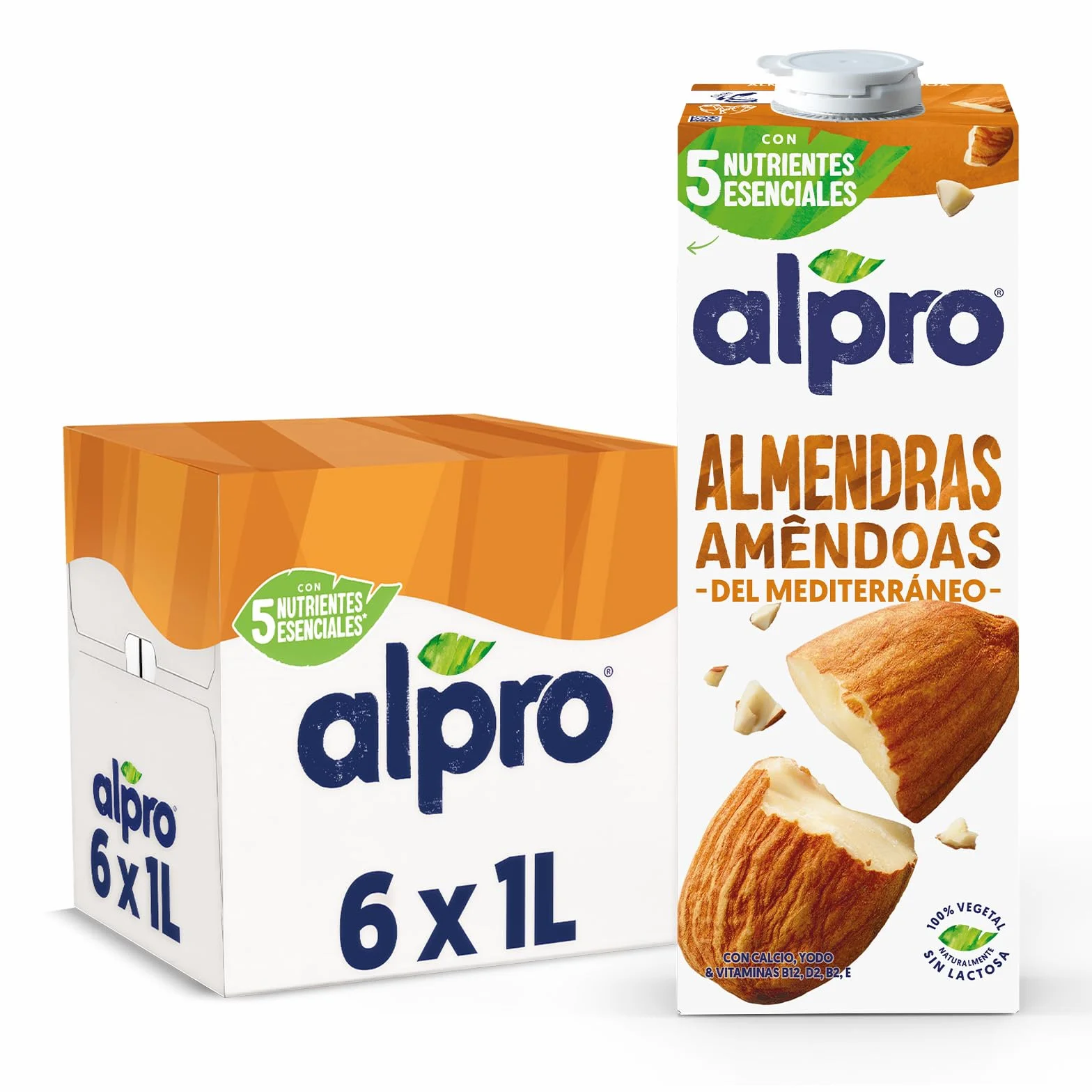 Alpro Bebida Vegetal de Almendras Pack 6 x 1L