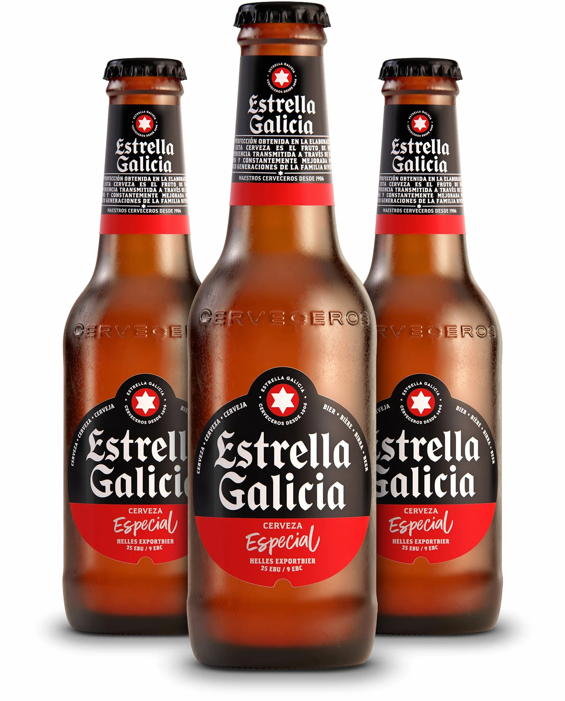 Estrella Galicia Especial Cerveza Lager Pack 24 Botellas 25 cl 5,5% Vol