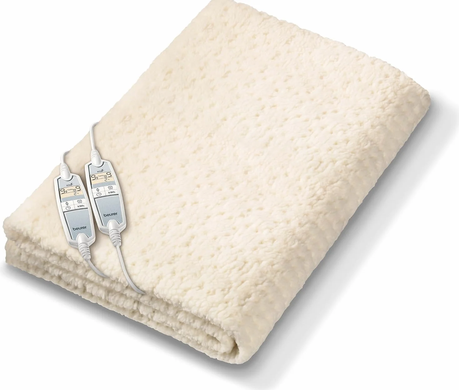 Beurer UB86 XXL - Calientacamas doble, 150 x 160 cm, color crema