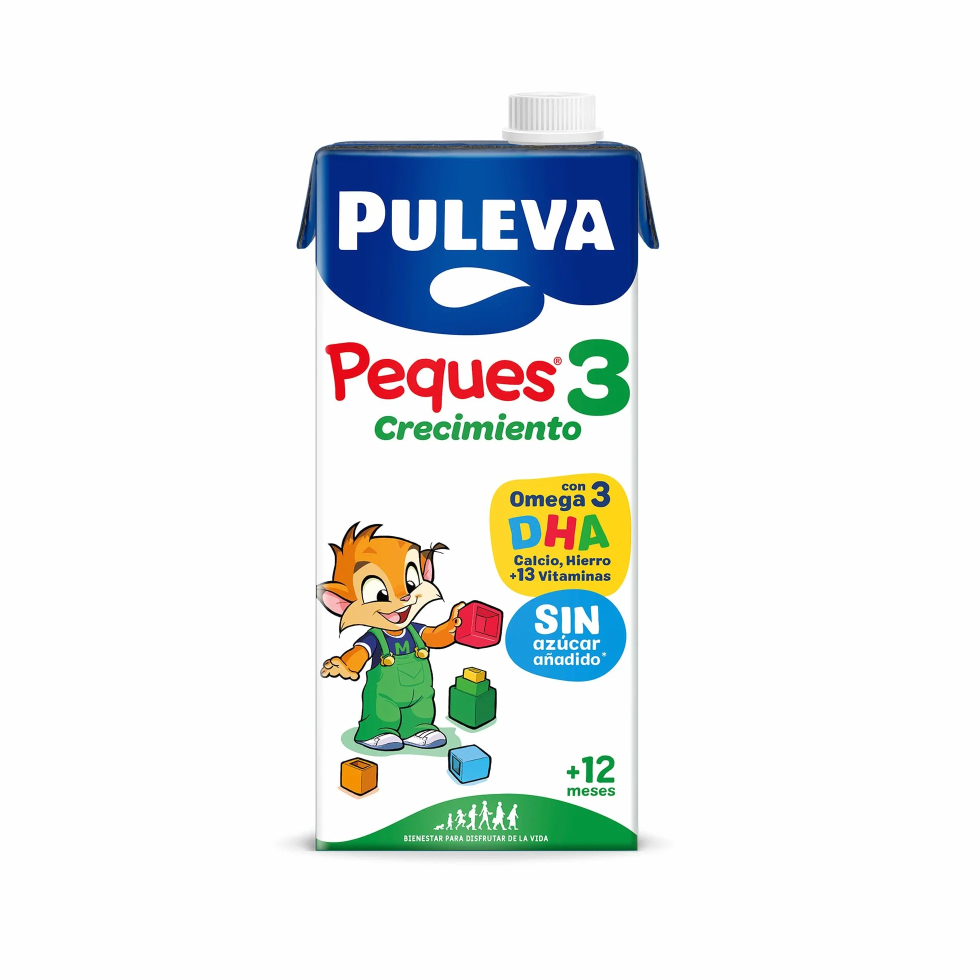 Puleva Peques 3 Leche de Crecimiento +12 Meses Pack 6 x 1l