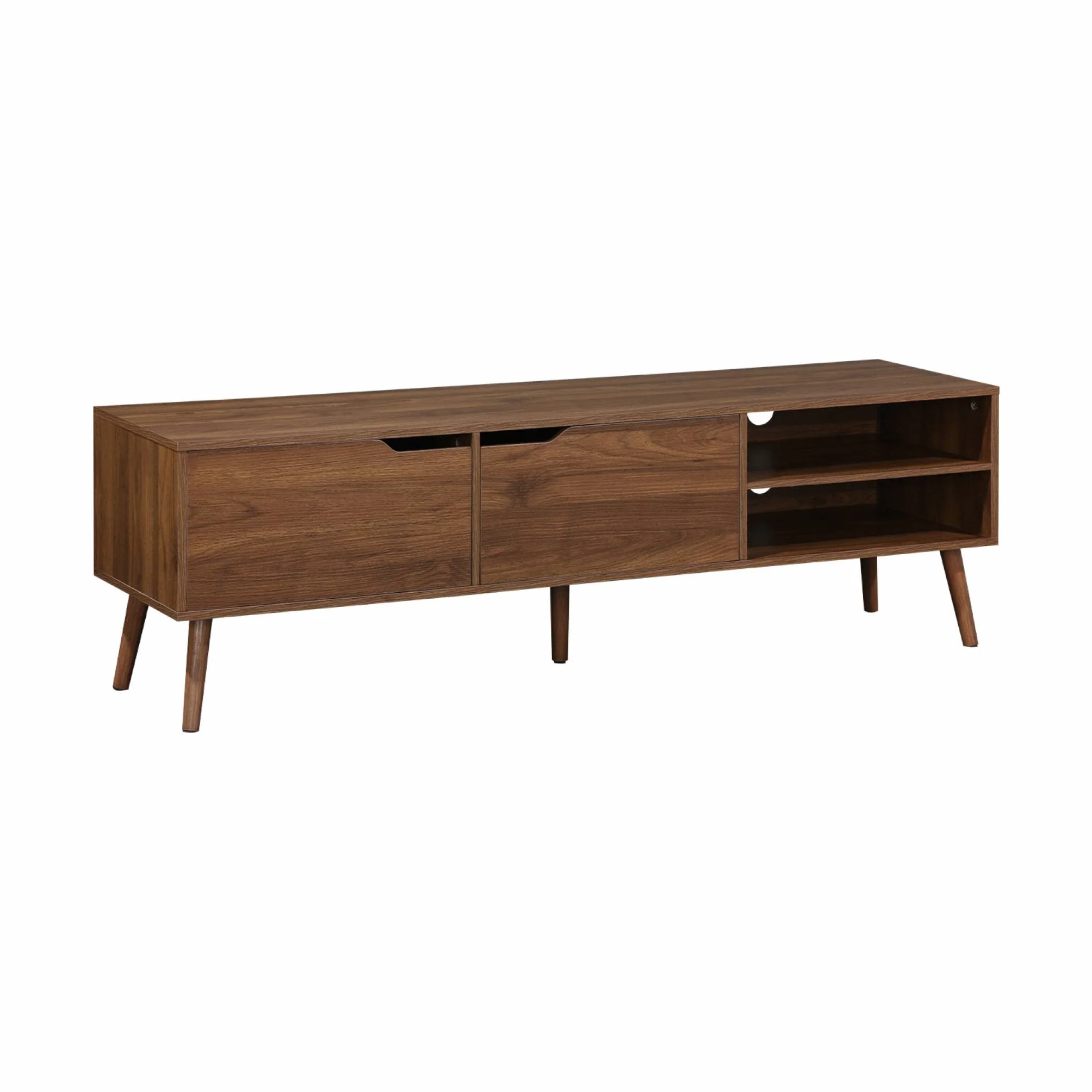 Alice's Home sweeek - Mueble TV, decoración Madera Nogal, 2 Puertas, 1 Estante, 160cm