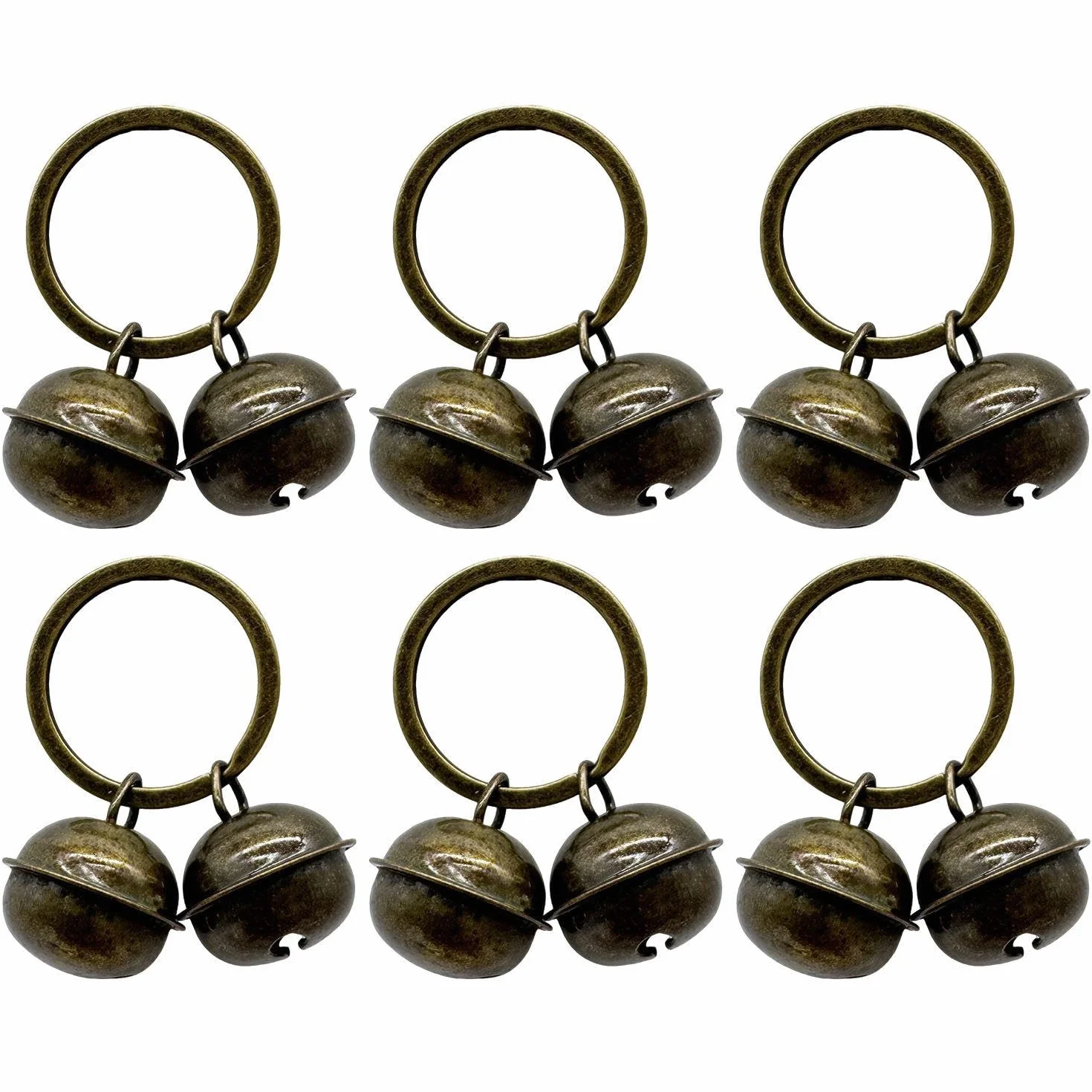 Campanas de Bronce Retro, Campanas de Viento Hechas a Mano, Decoración del Hogar, 6 Piezas