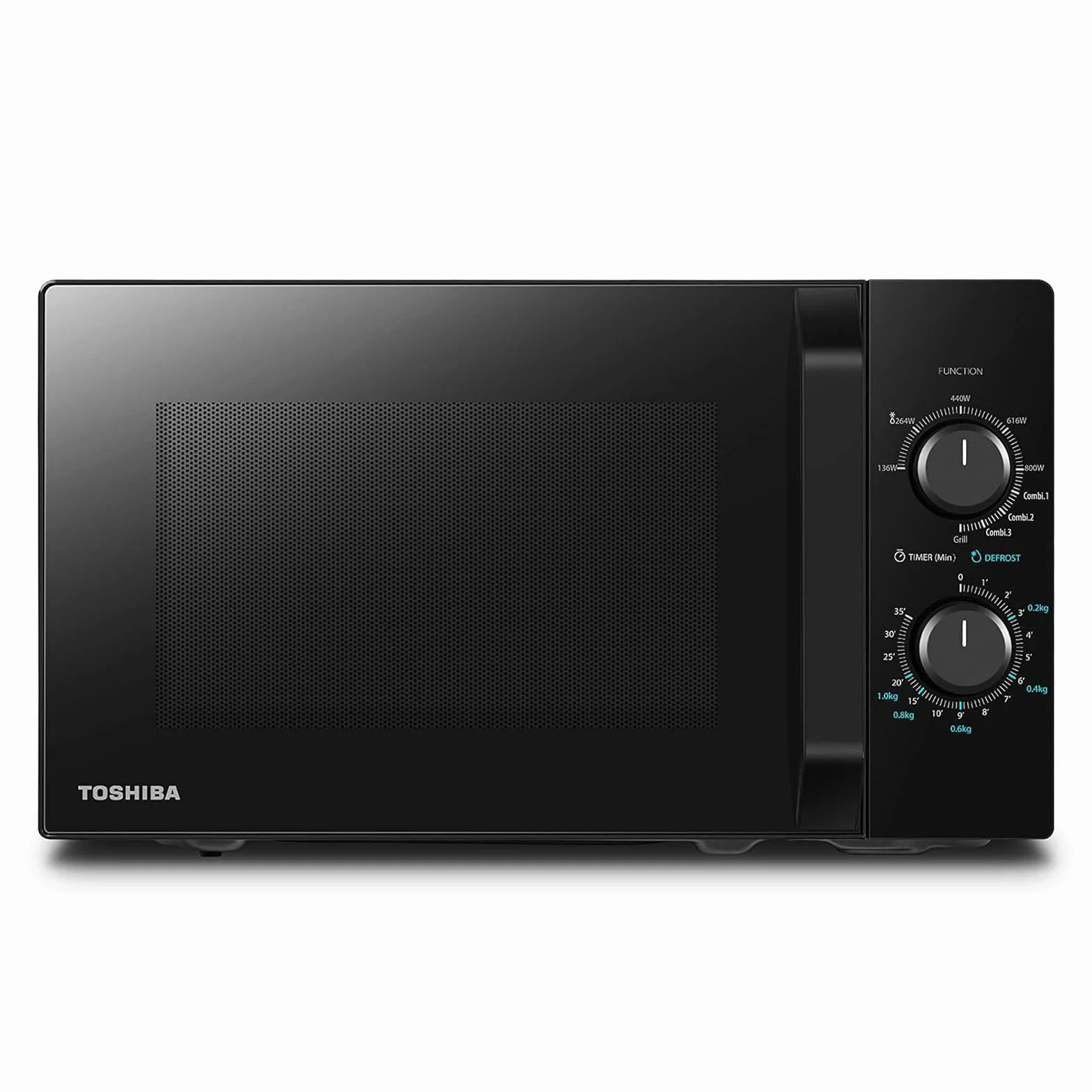 Toshiba MW2-MG20PF(BK)/GE - Horno microondas con función crujiente grill y cocina combinada, 5 niveles de potencia, 1000 W de potencia, color negro