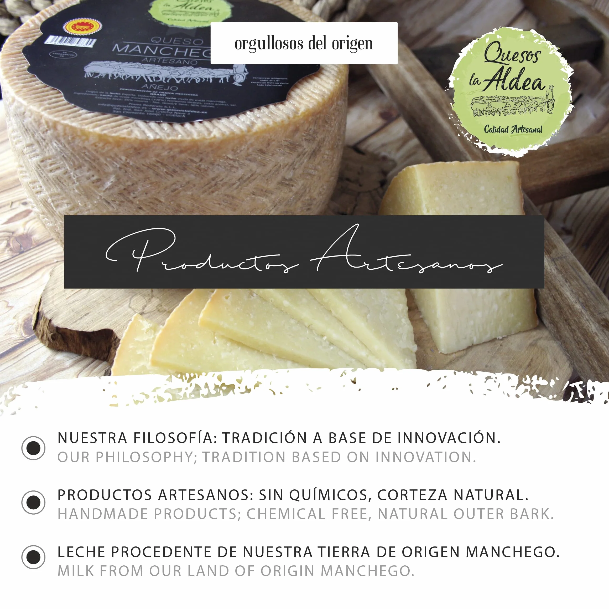 QUESOS LA ALDEA Queso Artesano de Oveja y Cabra Curado en Aceite de Oliva 0,75 kg
