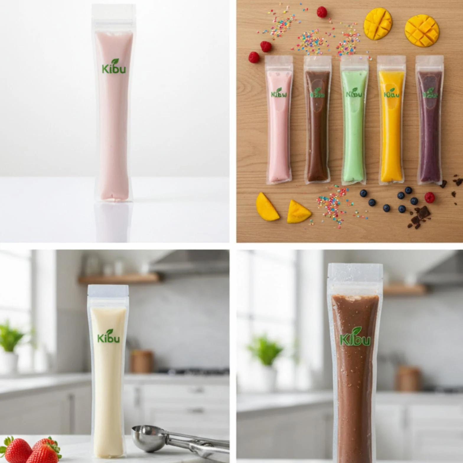 Bolsas de Helado Flash 150 Pack Plástico Duradero para Hacer Palitos de Hielo y Postres Congelados