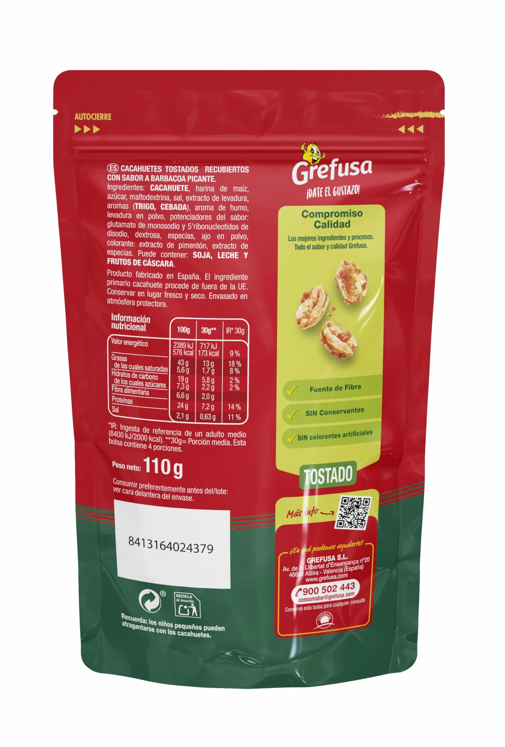 CACAHUETE CRUNCH TIJ SIN ACEITE DE PALMA 110G
