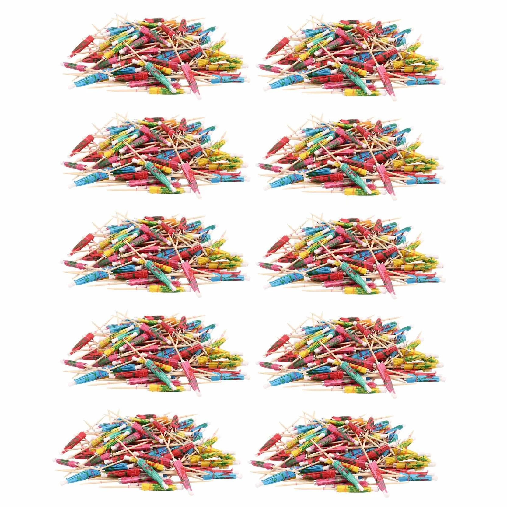 1000 paraguas de papel mixto para cóctel, sombrillas para fiestas, bebidas tropicales