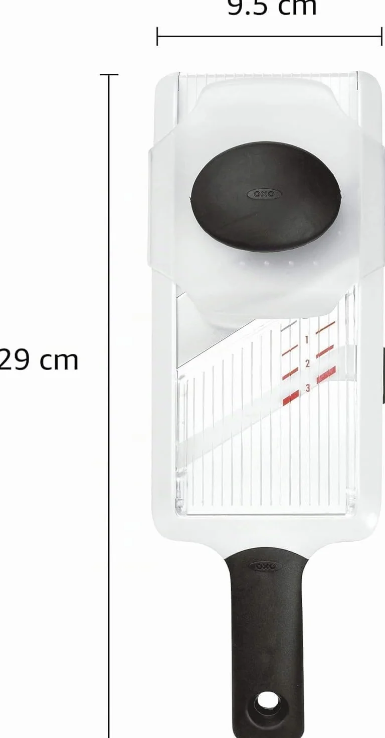 Oxo Good Grips INOXO.1119100ML Mandolina Rodajas C/ Mango, Negro/ Blanco, Estándar