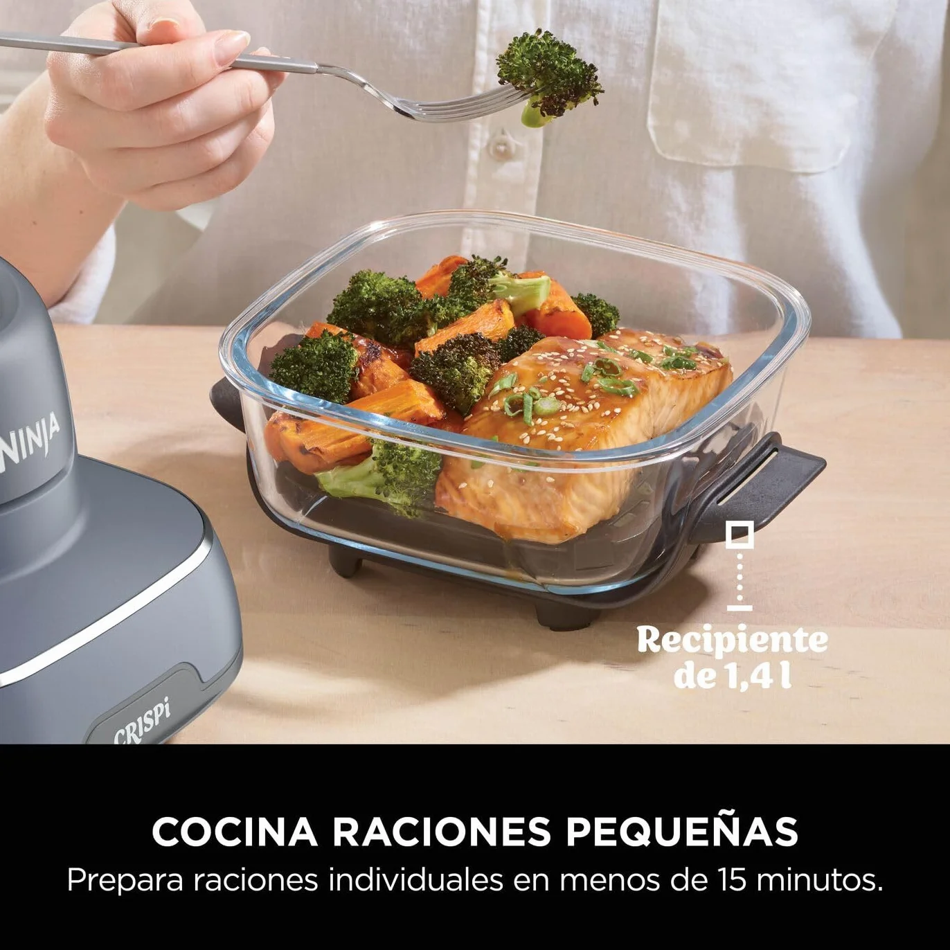 Ninja CRISPi Freidora de Aire 3.8L 1700W 4 en 1 Gris FN101EUGY