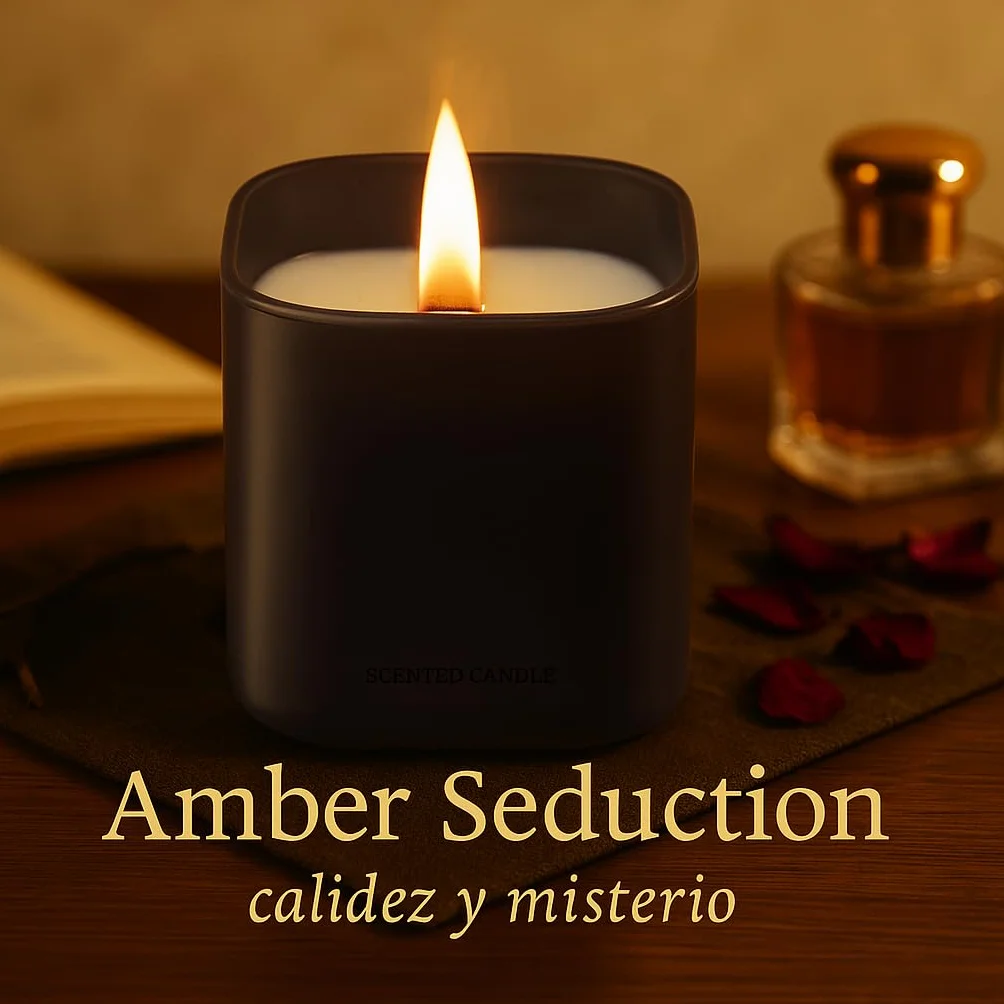 Signature Collection – Set de 3 Velas Aromáticas para Regalo con Mecha de Madera | Amber Seduction, Red Teakwood y Champagne | Cera Vegana Soja y Carnauba | Regalos Originales para Mujer