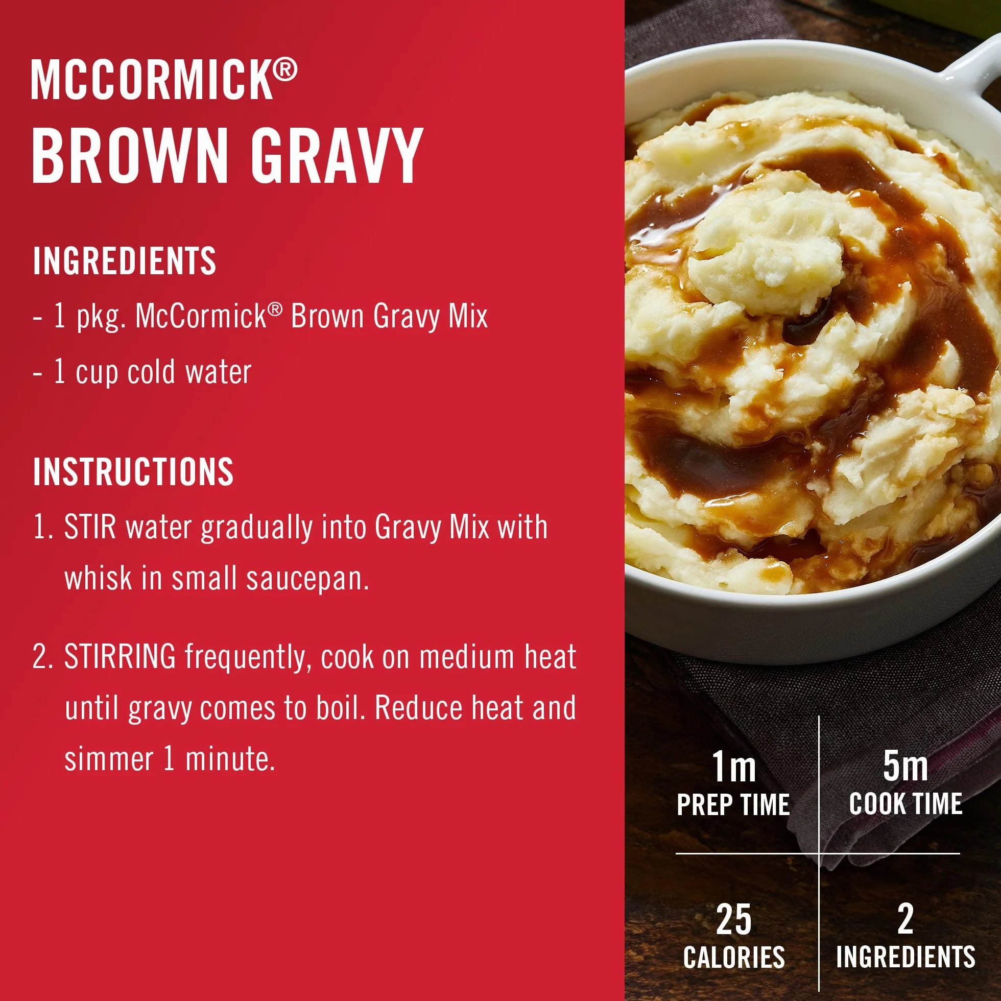 McCormick Brown Gravy Mix 0.87 oz
