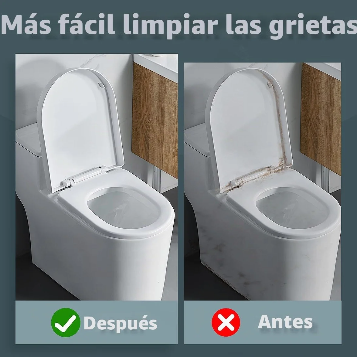 TQRR Escobillas de Baño Cepillo Limpieza Hogar Multifuncional Cerdas Duras Inodoro Bañera Ranura Ventana 2 Negro