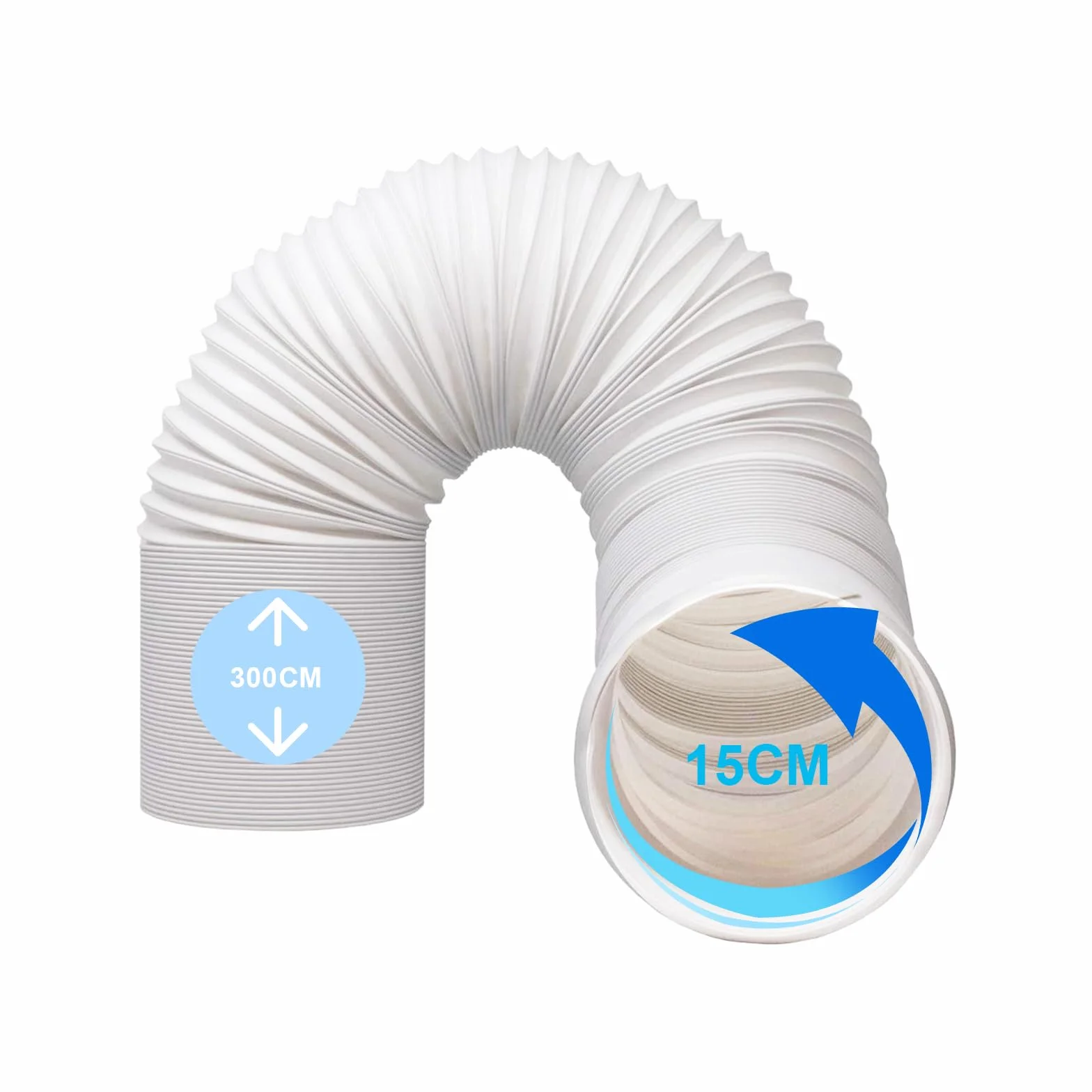 Tubo Aire Acondicionado Portátil 1,5M/2M/3M Manguera Diámetro 130mm/150mm Universal 3M