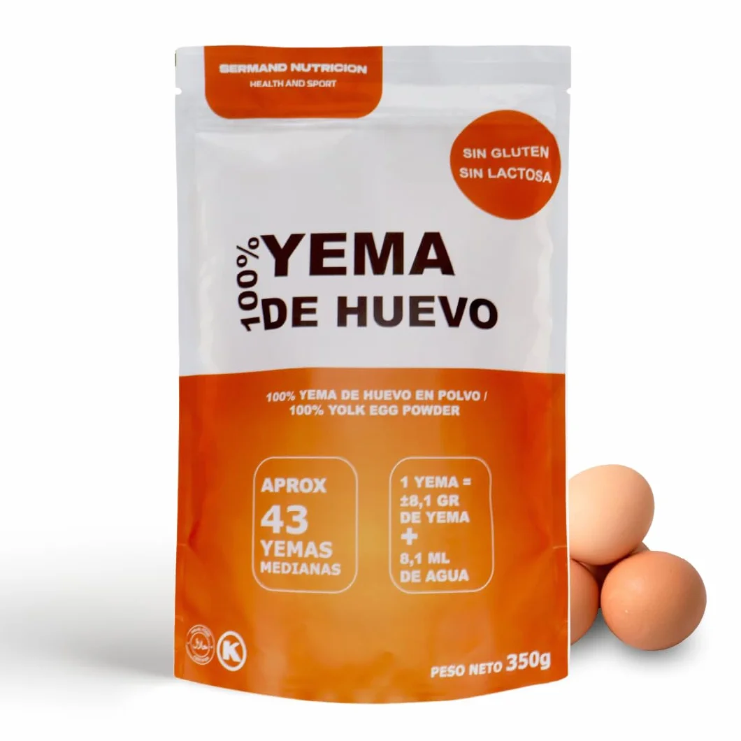 Yema de Huevo en Polvo 350 g Sin Aditivos Sin Lactosa Bolsa Zip