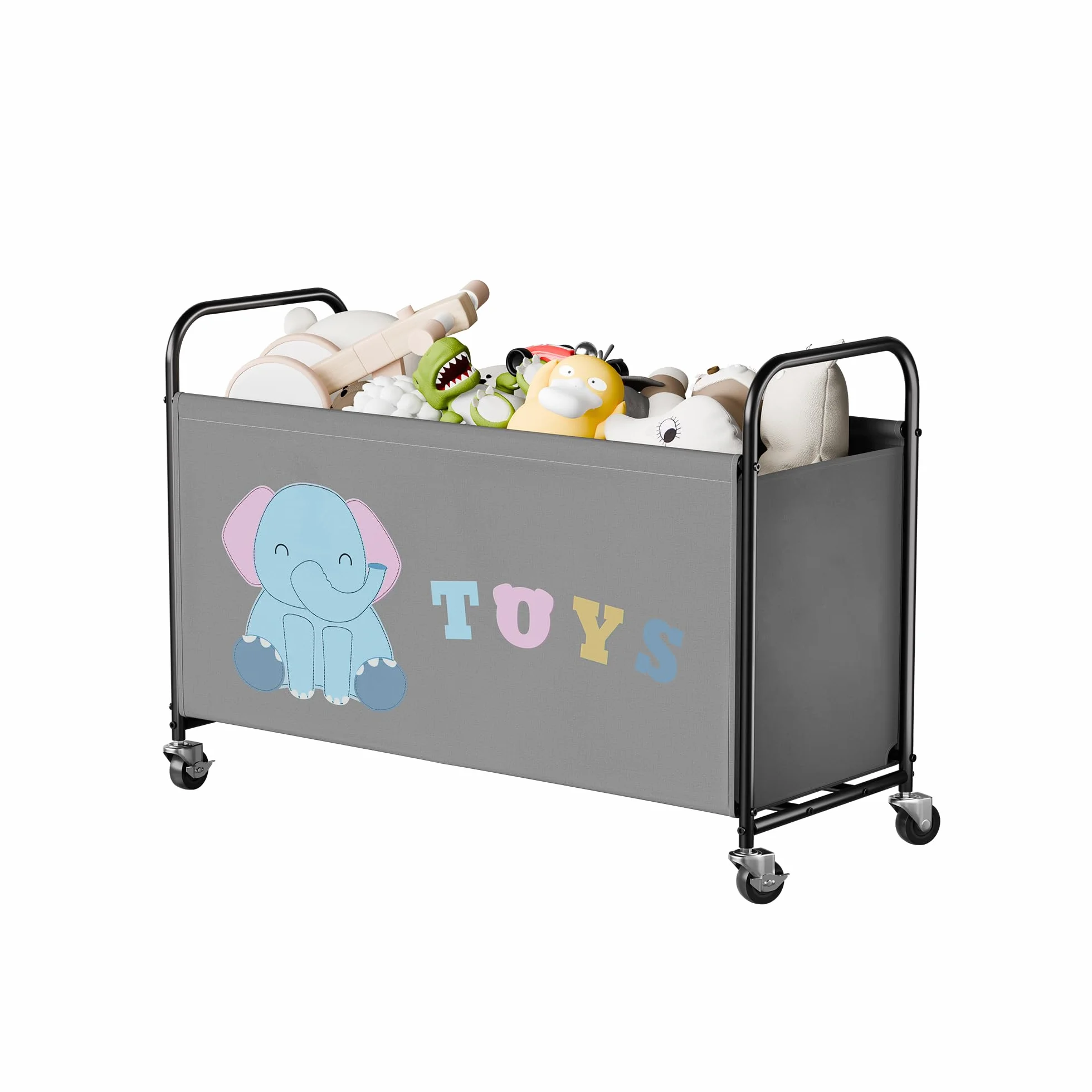 GRANNY SAYS Juguetero con ruedas 135L organizador de juguetes extra grande caja contenedor Gris