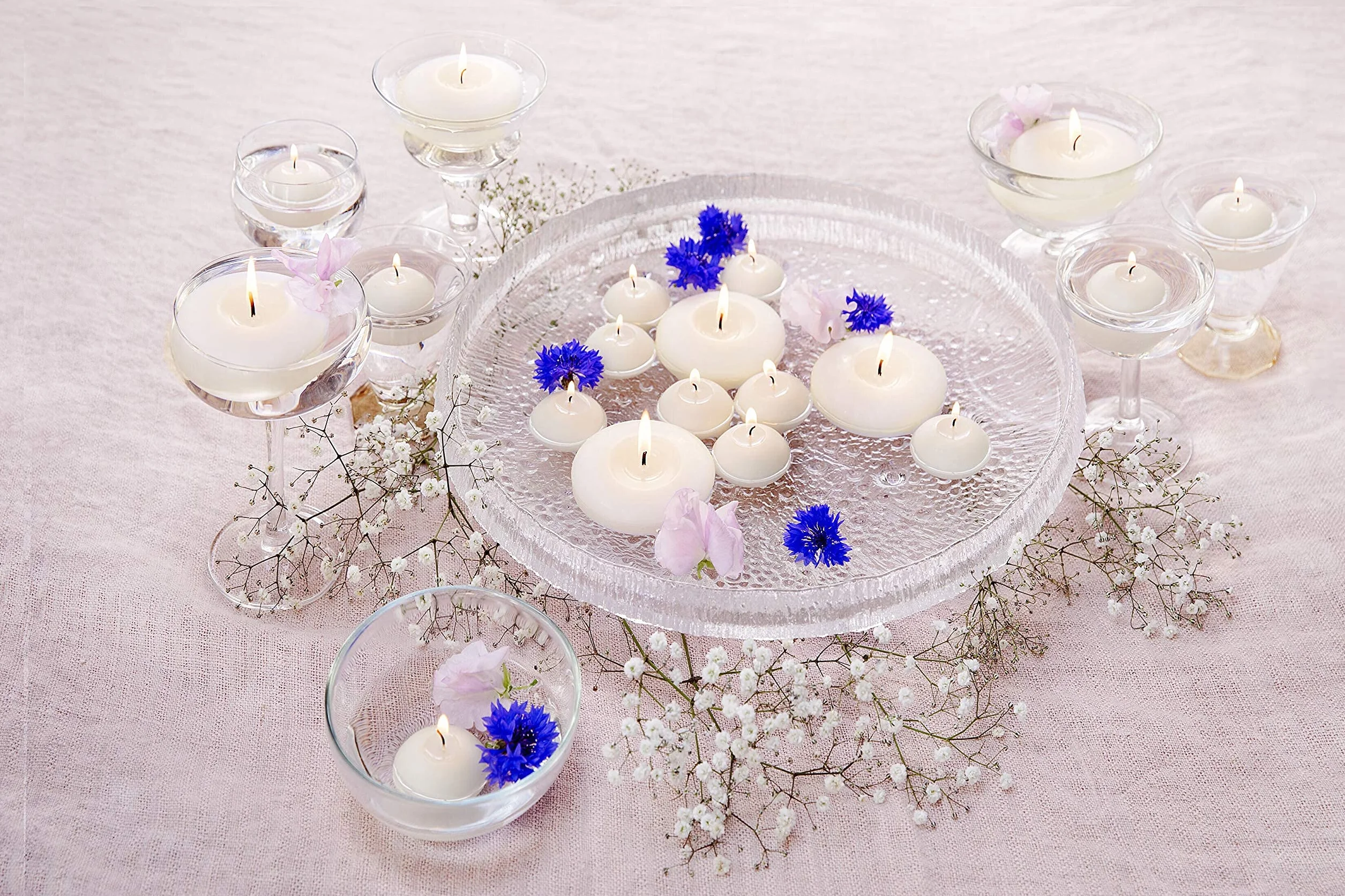 Bolsius Floating Candles Blanco 4.5cm x 4.5cm x 3cm 20 sztuk