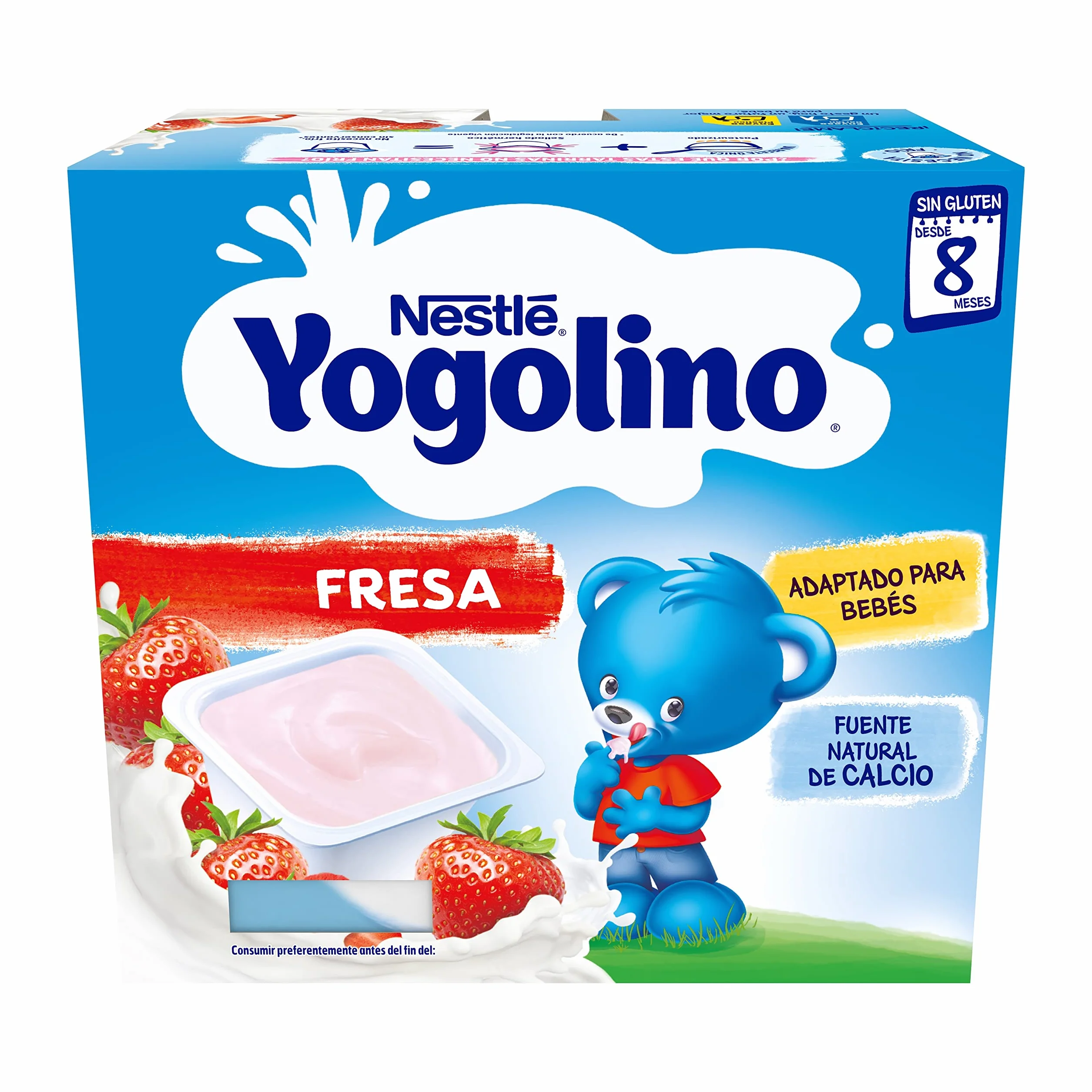 NESTLÉ YOGOLINO FRESA Pack de 6 4x100g a partir de los 8 meses