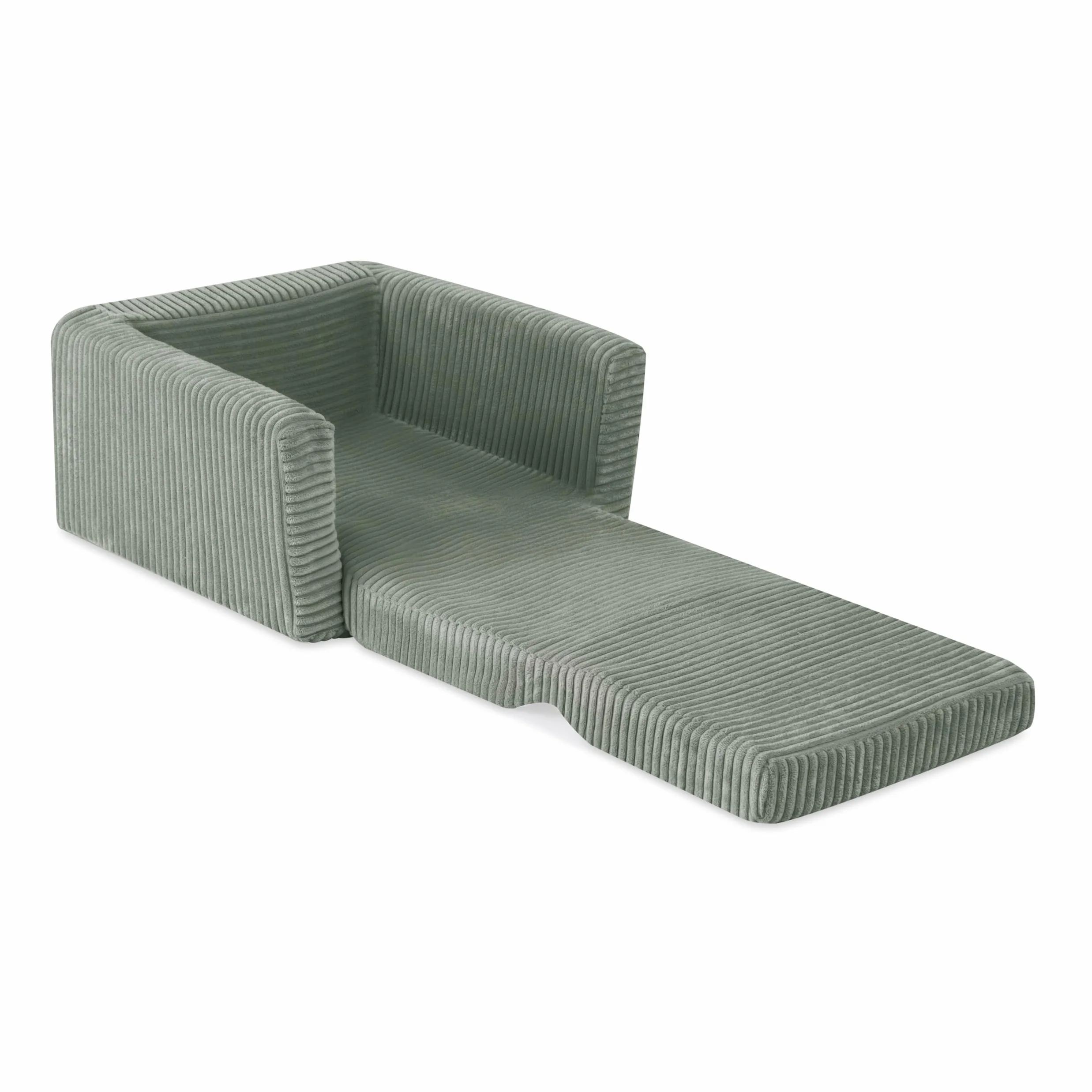MISIOO Sillón infantil CUBIE de pana, sillón plegable para niños y bebé, suave sillón para habitación infantil, plegable para tumbarse, pequeño sillón para bebés