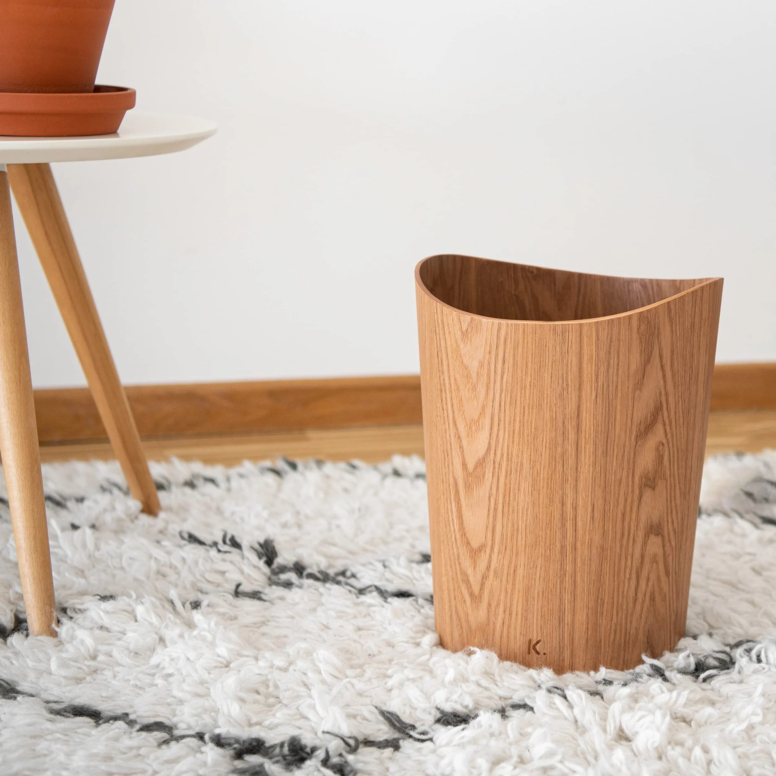 Kazai Papelera Oficina Madera Auténtica Börje 9 litros Fresno