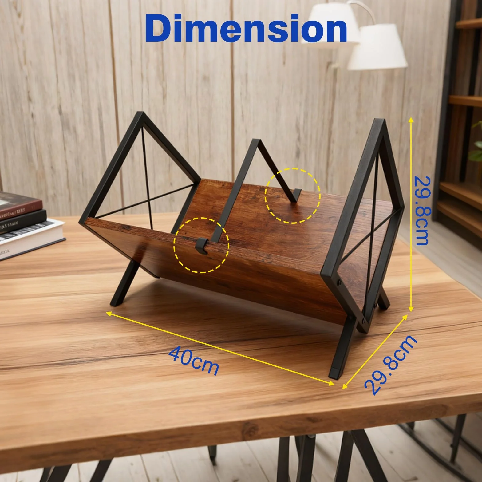 Estantería vinilos Soporte Vinilo 80-100 LPs Mueble Organizador Discos Madera Abrazadera Separadora Antideslizante