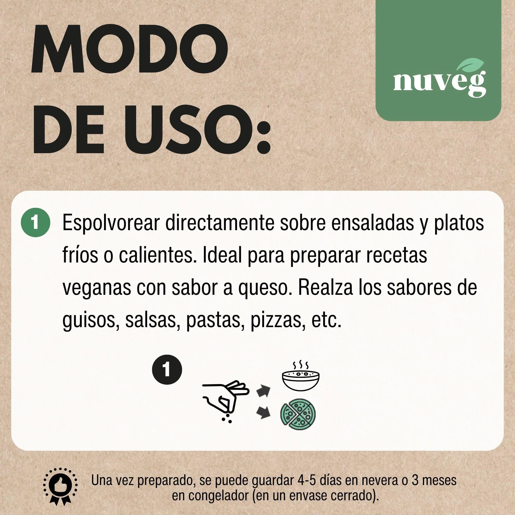 NUVEG Levadura Nutricional Sabor Queso y Ajo, Levadura Nutritiva en Copos, Rica en Vitamina B y Proteínas 42%, Sin Gluten, Pack 2, 250g