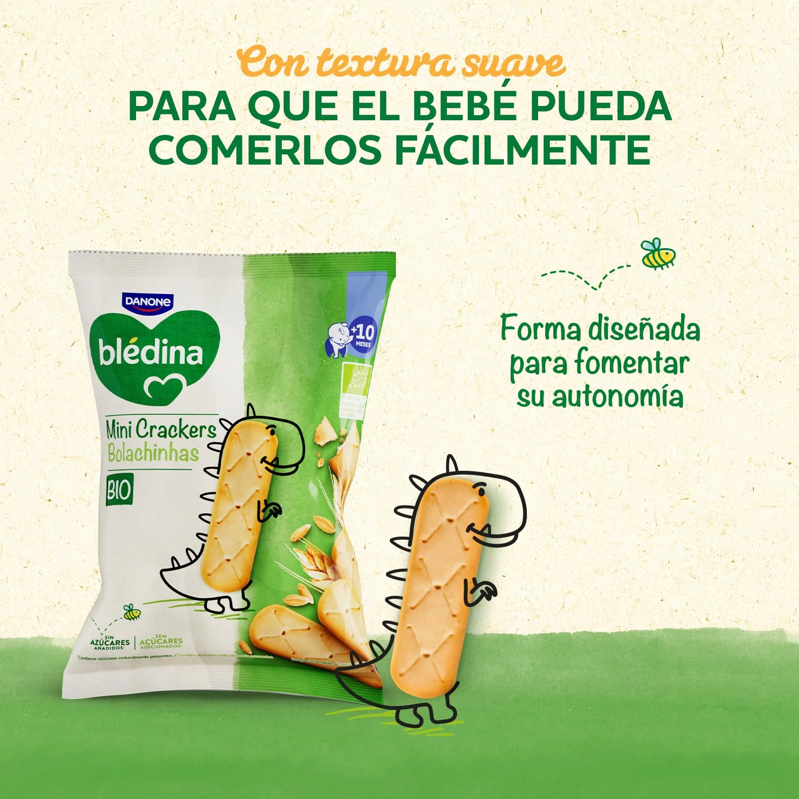 Blédina Galletitas BIO Mini Crackers Sin Azúcares Añadidos Pack 8x30g